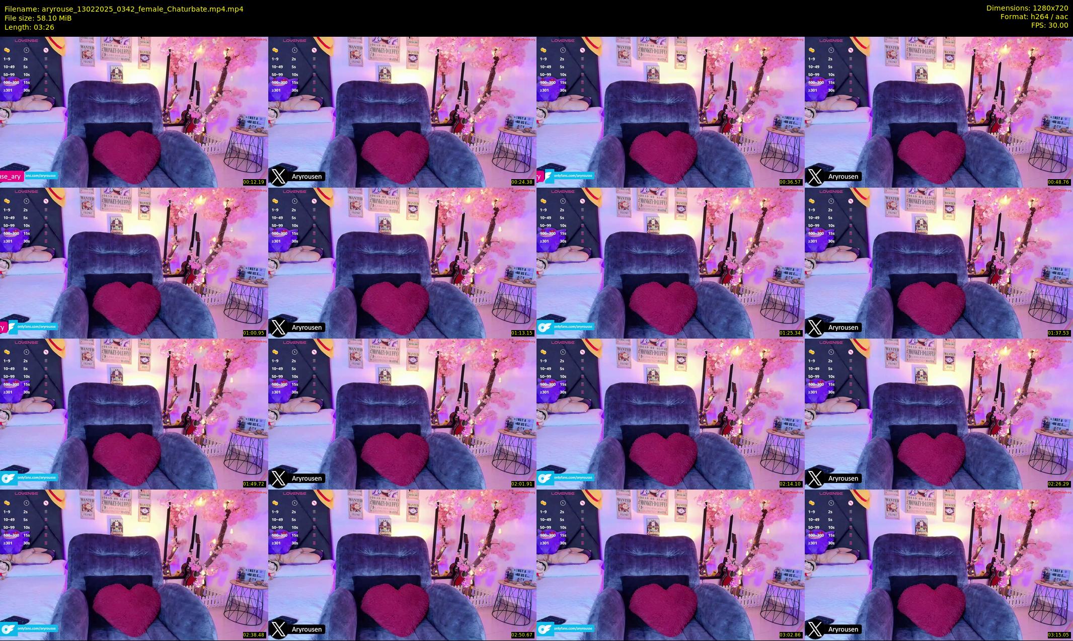 aryrouse — 4 minute Chaturbate female cam show recording, 720p, Feb 13, 2025
