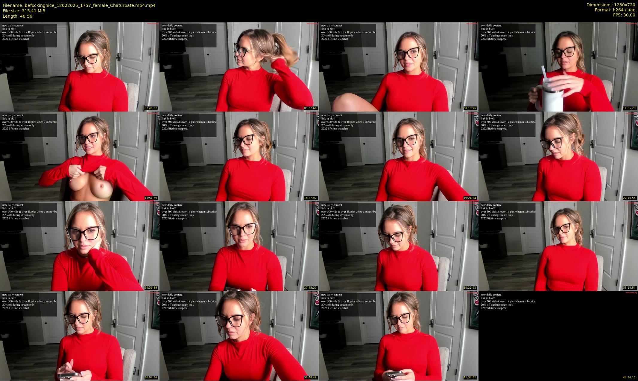 befxckingnice — 47 minute Chaturbate female cam show recording, 720p, Feb 12, 2025