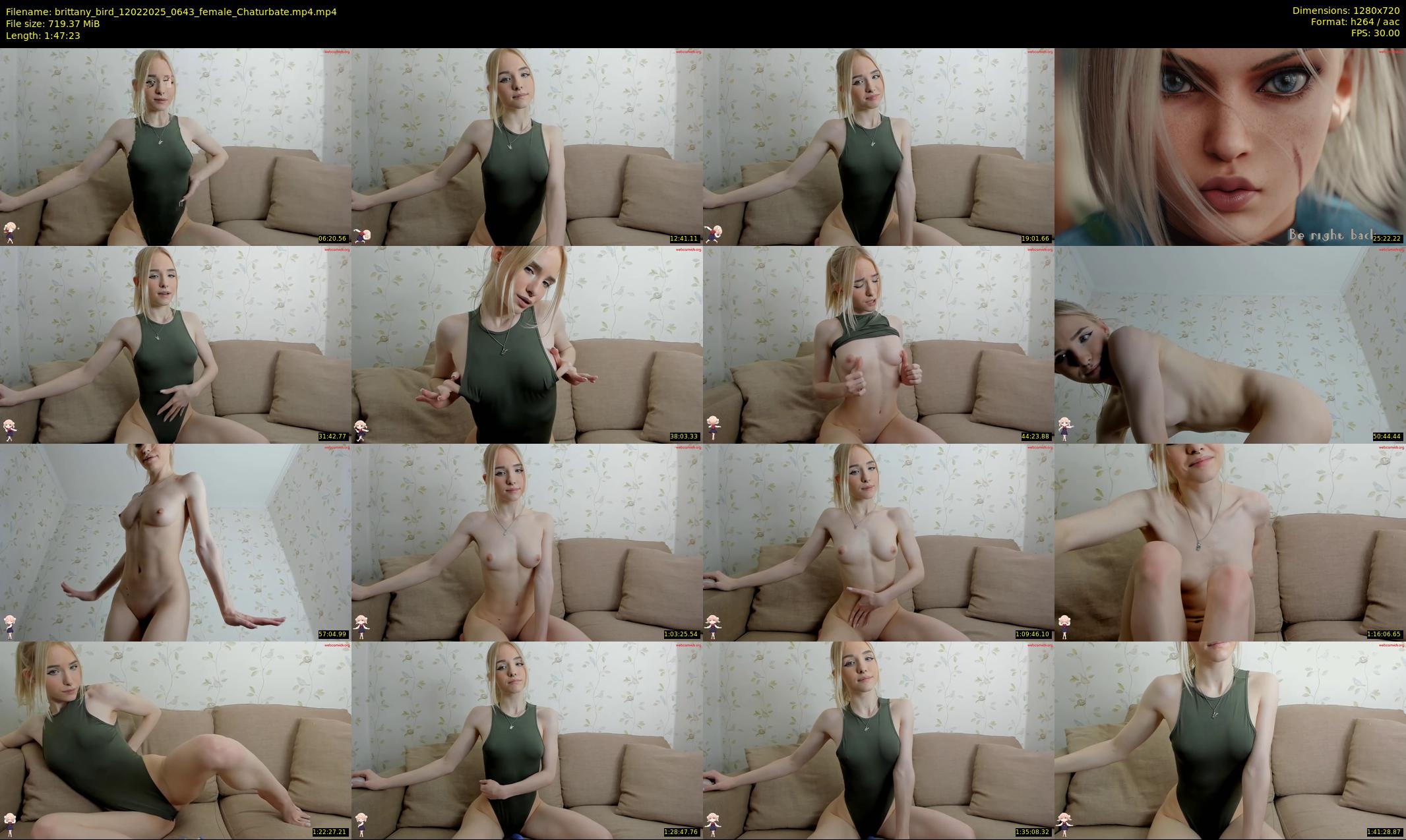 brittany_bird — 108 minute Chaturbate female cam show recording, 720p, Feb 12, 2025