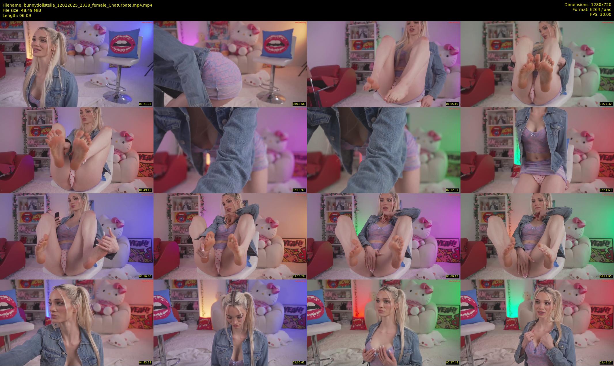 bunnydollstella — 7 minute Chaturbate female cam show recording, 720p, Feb 12, 2025