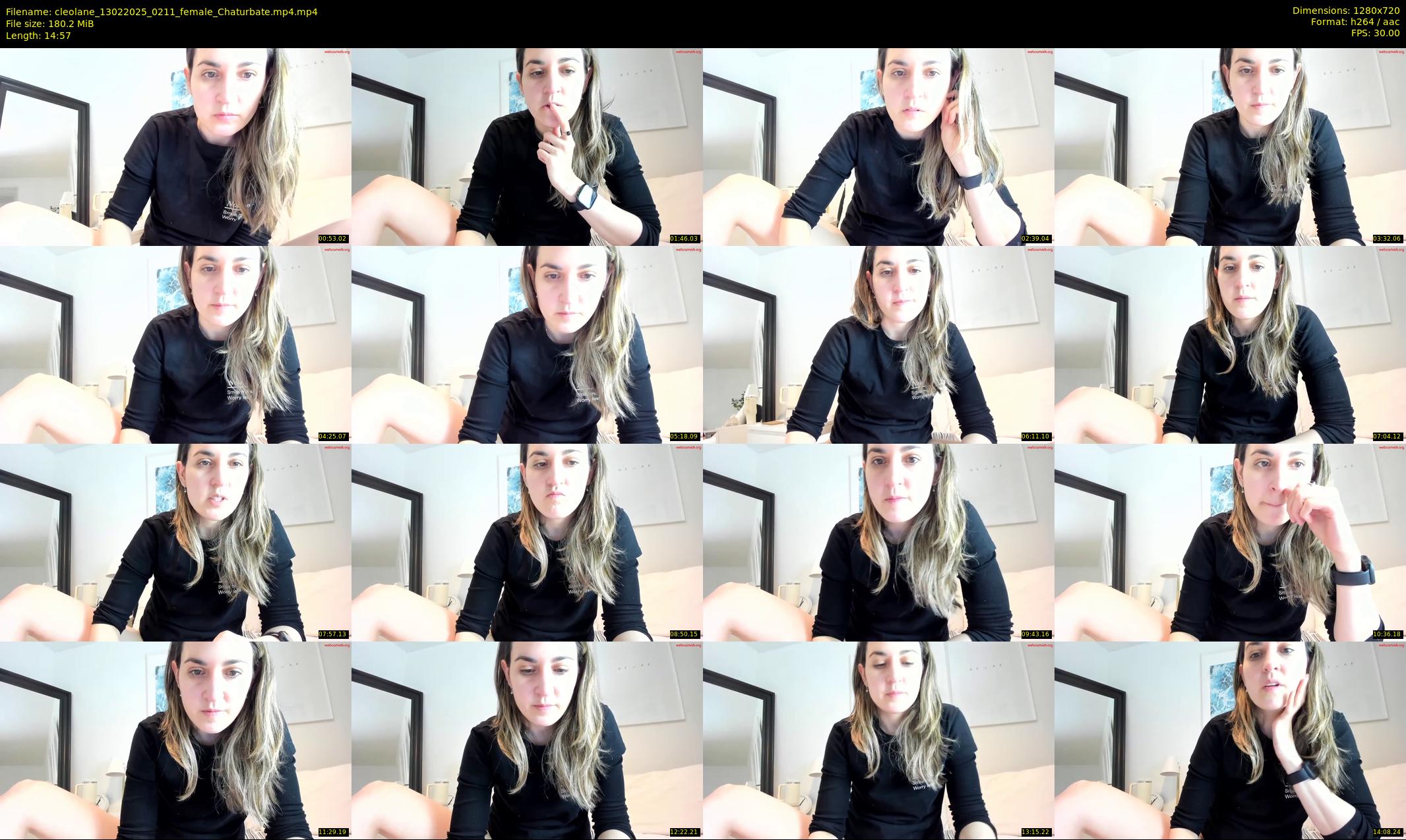 cleolane — 15 minute Chaturbate female cam show recording, 720p, Feb 13, 2025