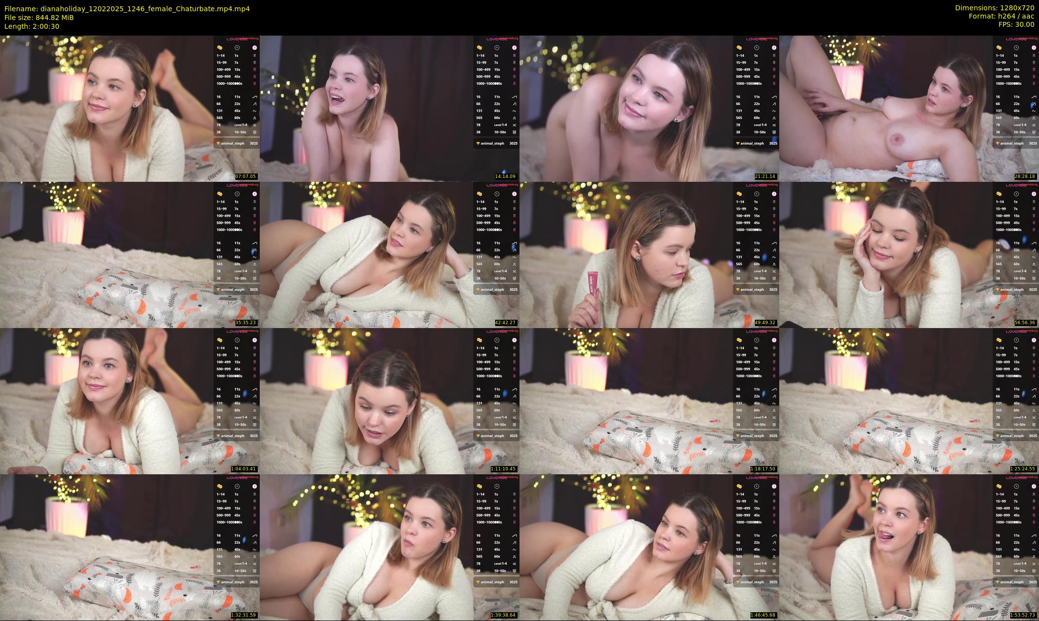 dianaholiday — 121 minute Chaturbate female cam show recording, 720p, Feb 12, 2025