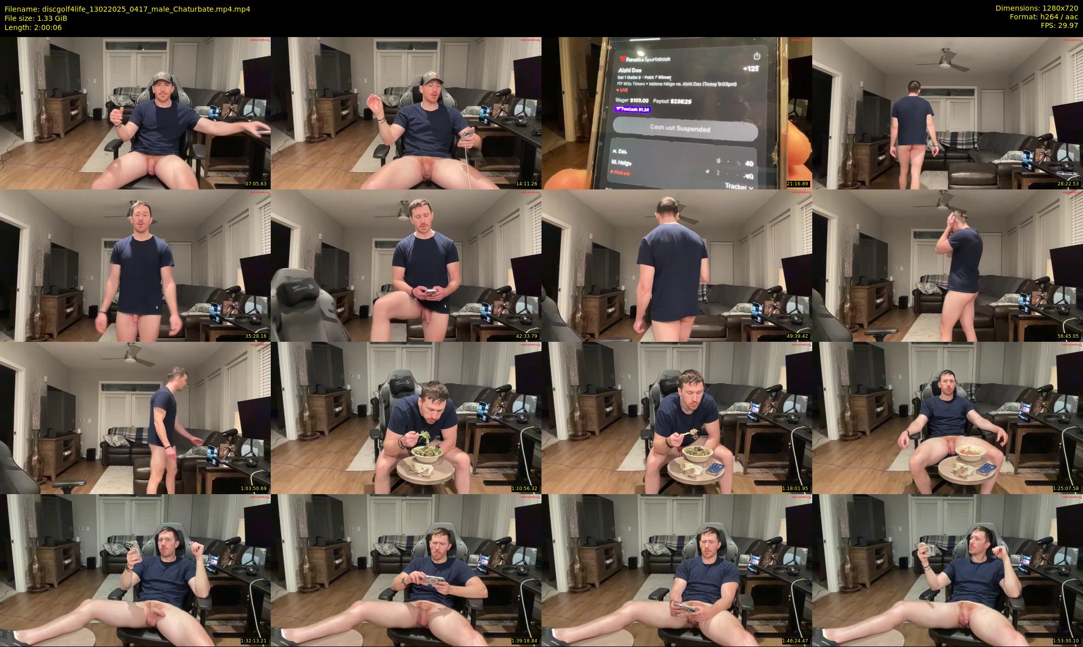 discgolf4life — 121 minute Chaturbate male cam show recording, 720p, Feb 13, 2025