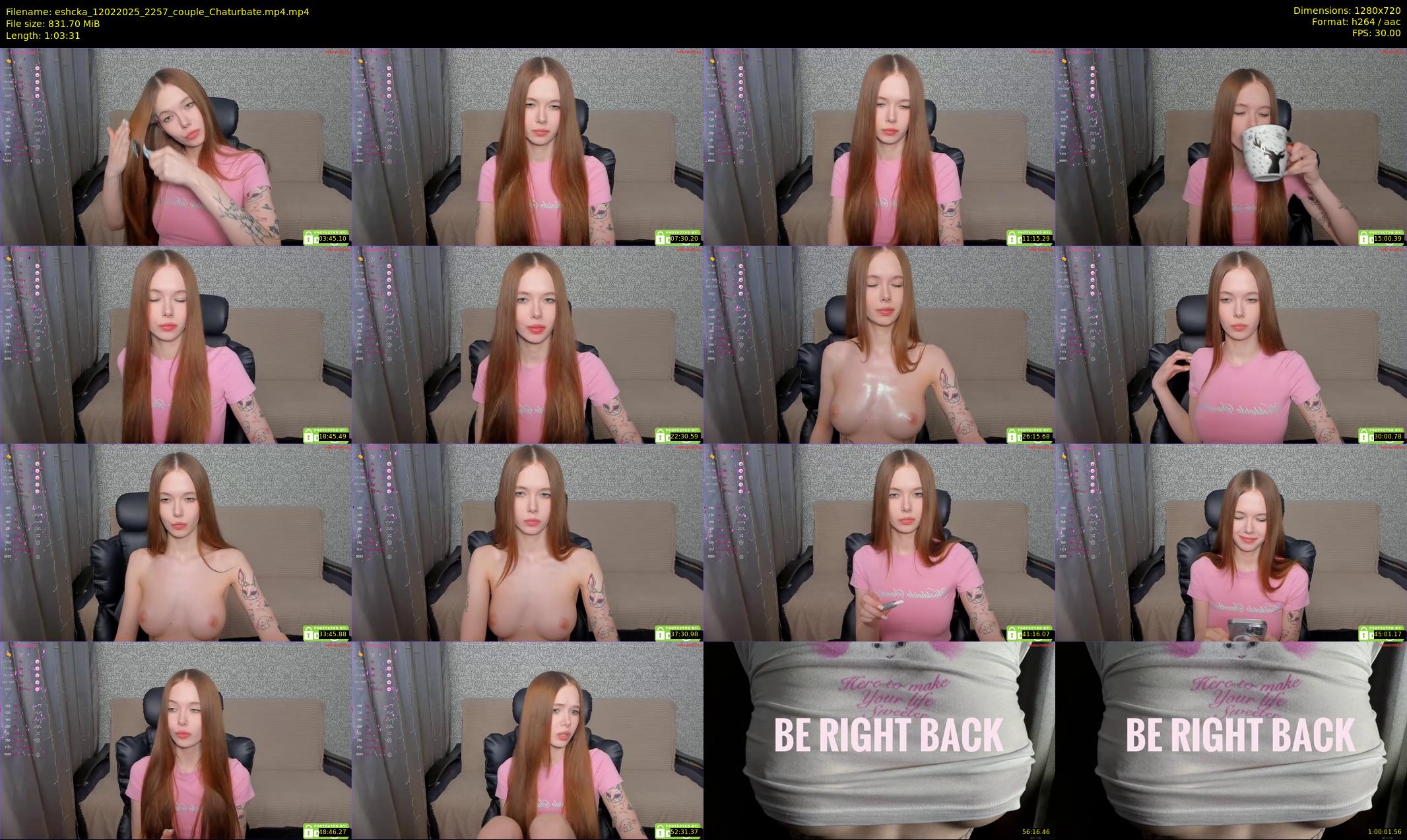 eshcka — 64 minute Chaturbate couple cam show recording, 720p, Feb 12, 2025