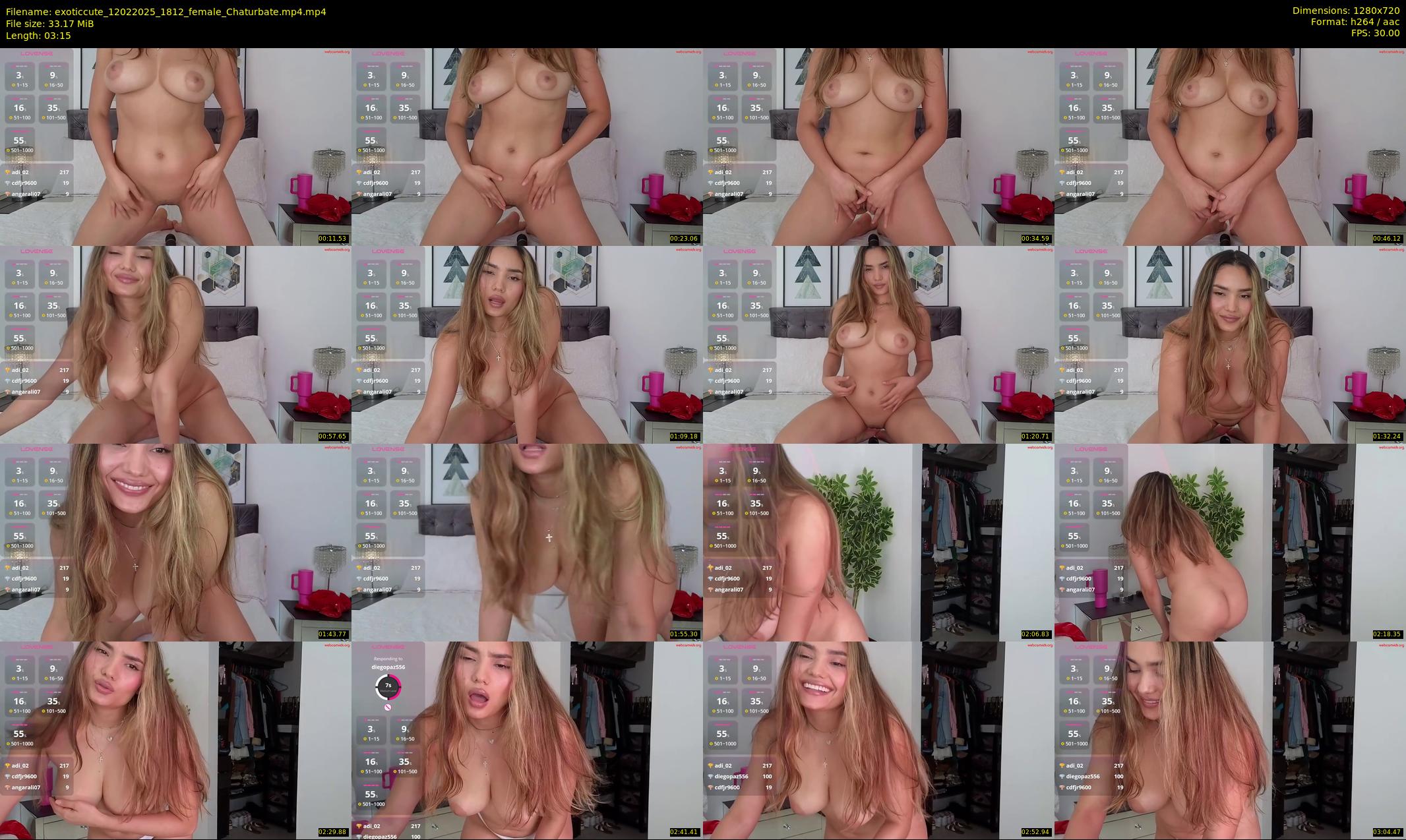 exoticcute — 4 minute Chaturbate female cam show recording, 720p, Feb 12, 2025