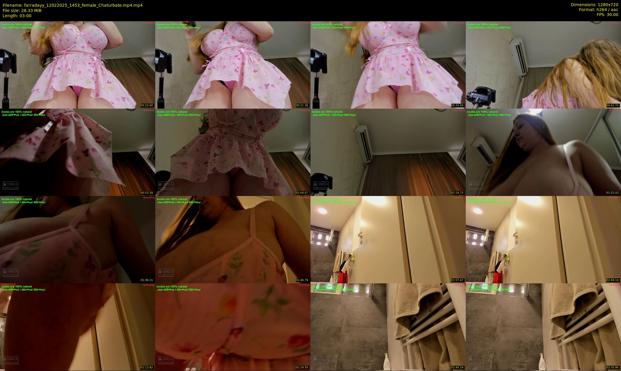 farradayy — 3 minute Chaturbate female cam show recording, 720p, Feb 12, 2025