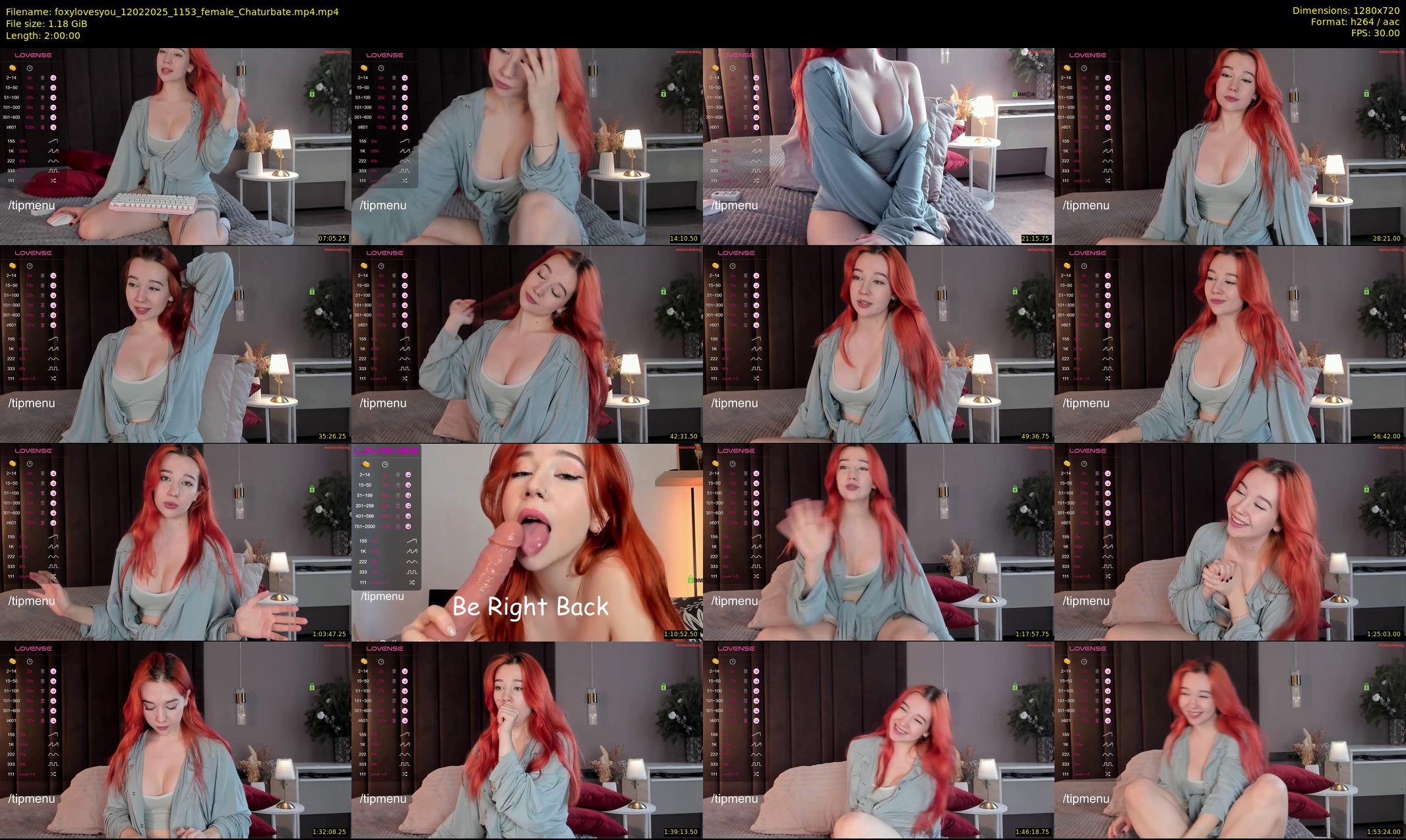 foxylovesyou — 120 minute Chaturbate female cam show recording, 720p, Feb 12, 2025