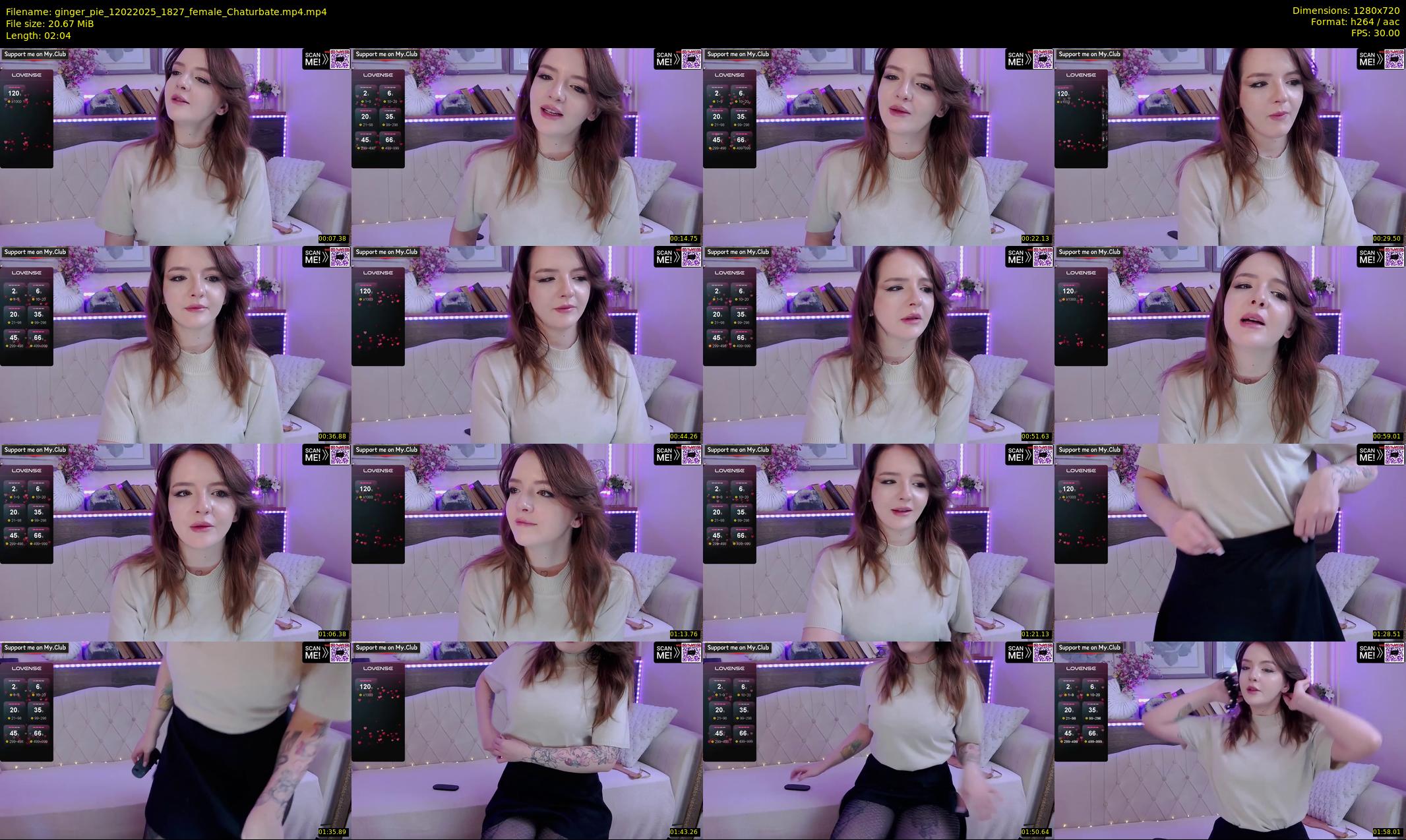 ginger_pie — 3 minute Chaturbate female cam show recording, 720p, Feb 12, 2025