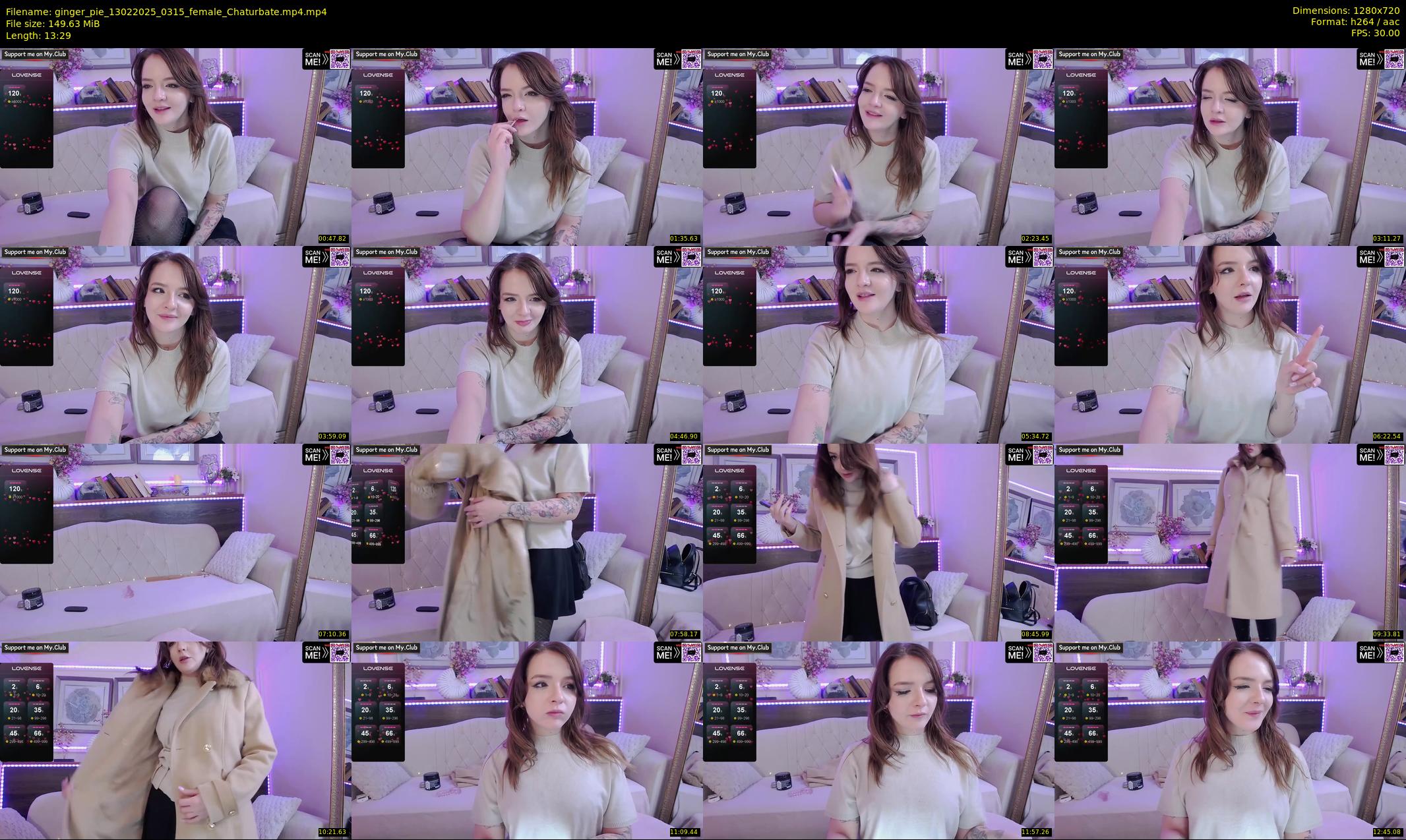 ginger_pie — 14 minute Chaturbate female cam show recording, 720p, Feb 13, 2025