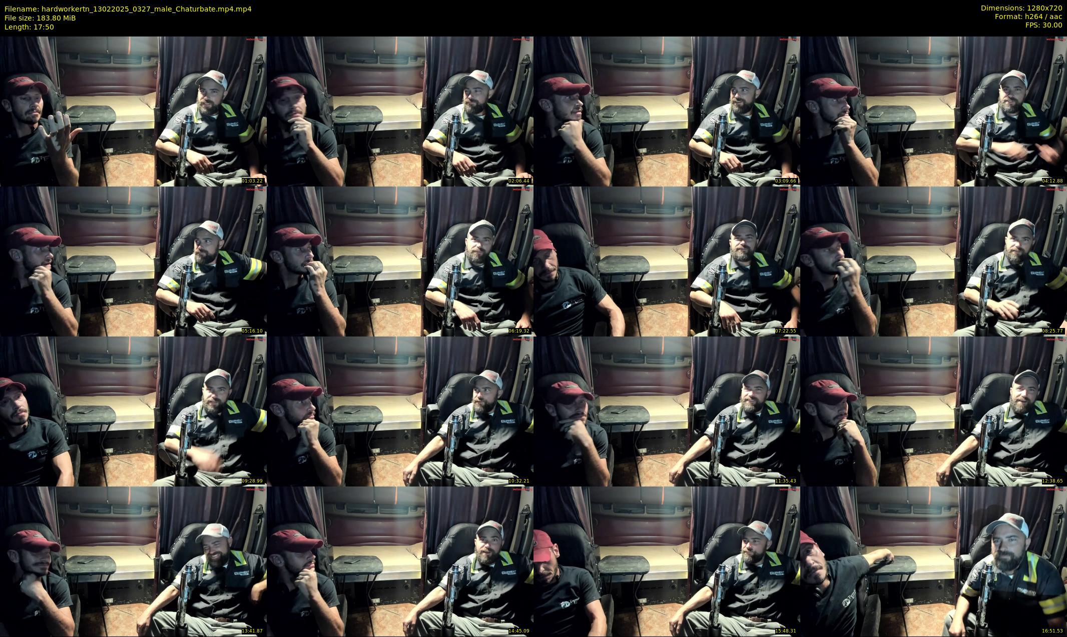 hardworkertn — 18 minute Chaturbate male cam show recording, 720p, Feb 13, 2025