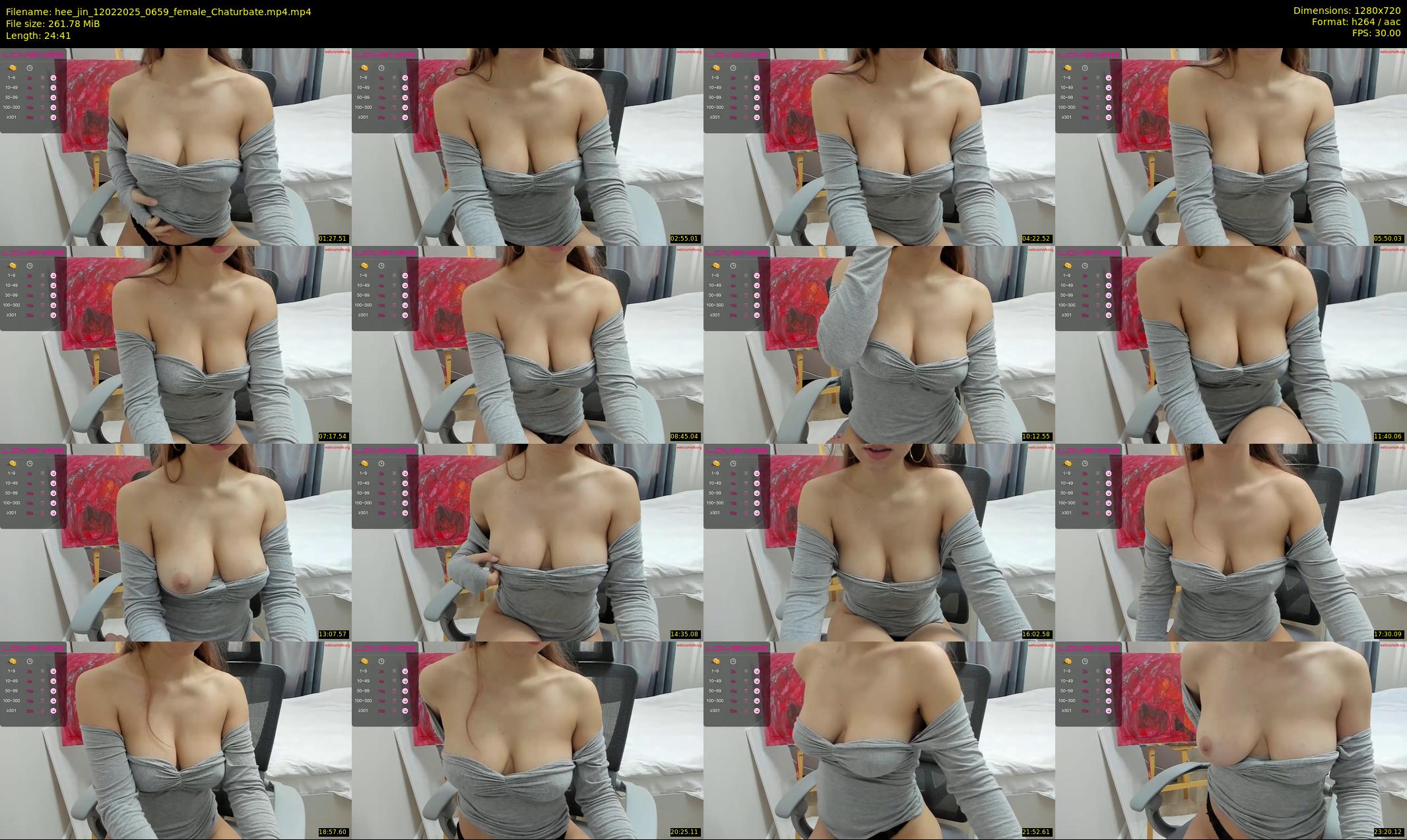 hee_jin — 25 minute Chaturbate female cam show recording, 720p, Feb 12, 2025