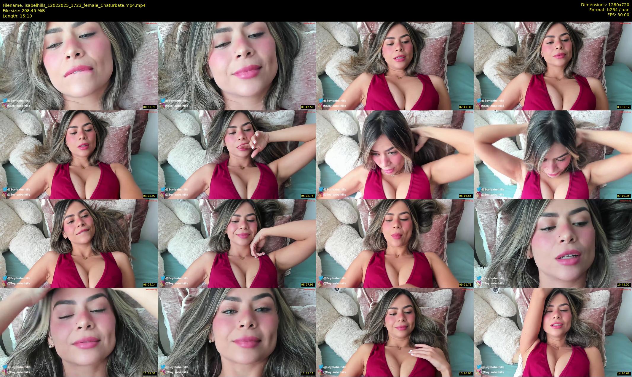 isabelhills — 16 minute Chaturbate female cam show recording, 720p, Feb 12, 2025