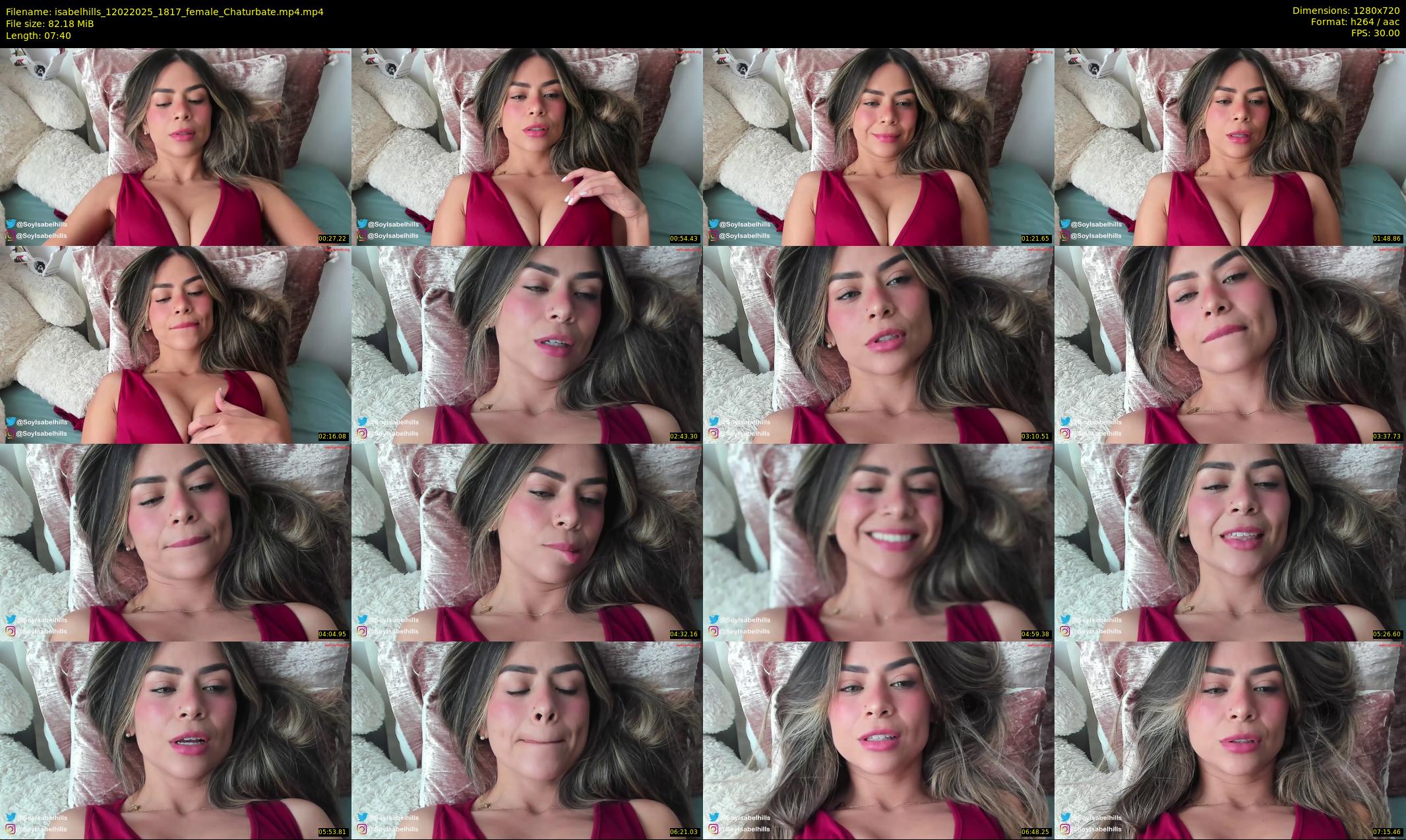 isabelhills — 8 minute Chaturbate female cam show recording, 720p, Feb 12, 2025