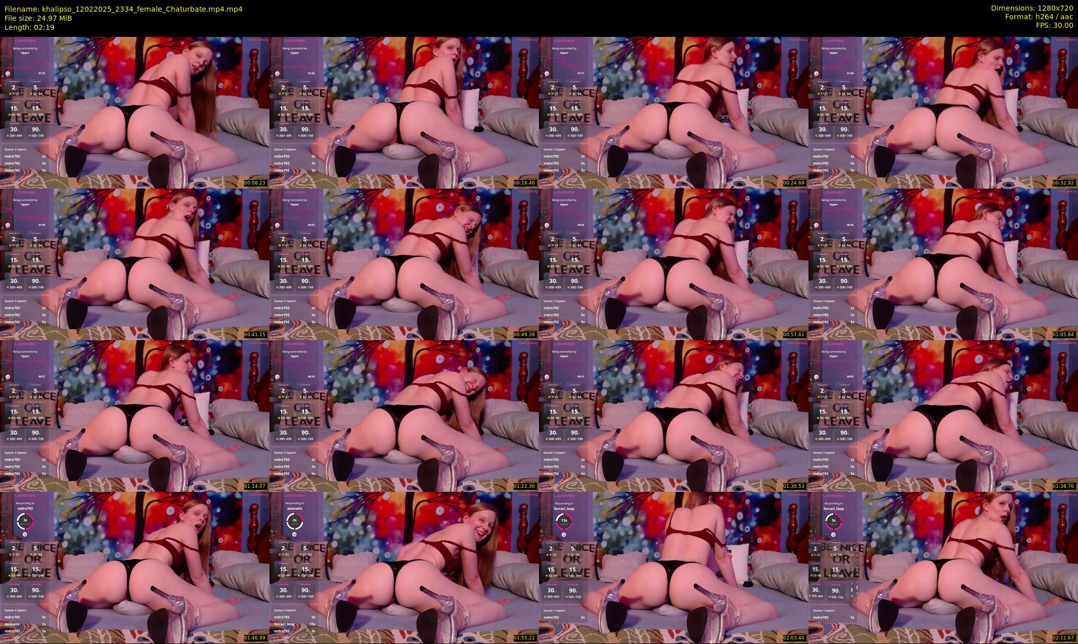 khalipso — 3 minute Chaturbate female cam show recording, 720p, Feb 12, 2025