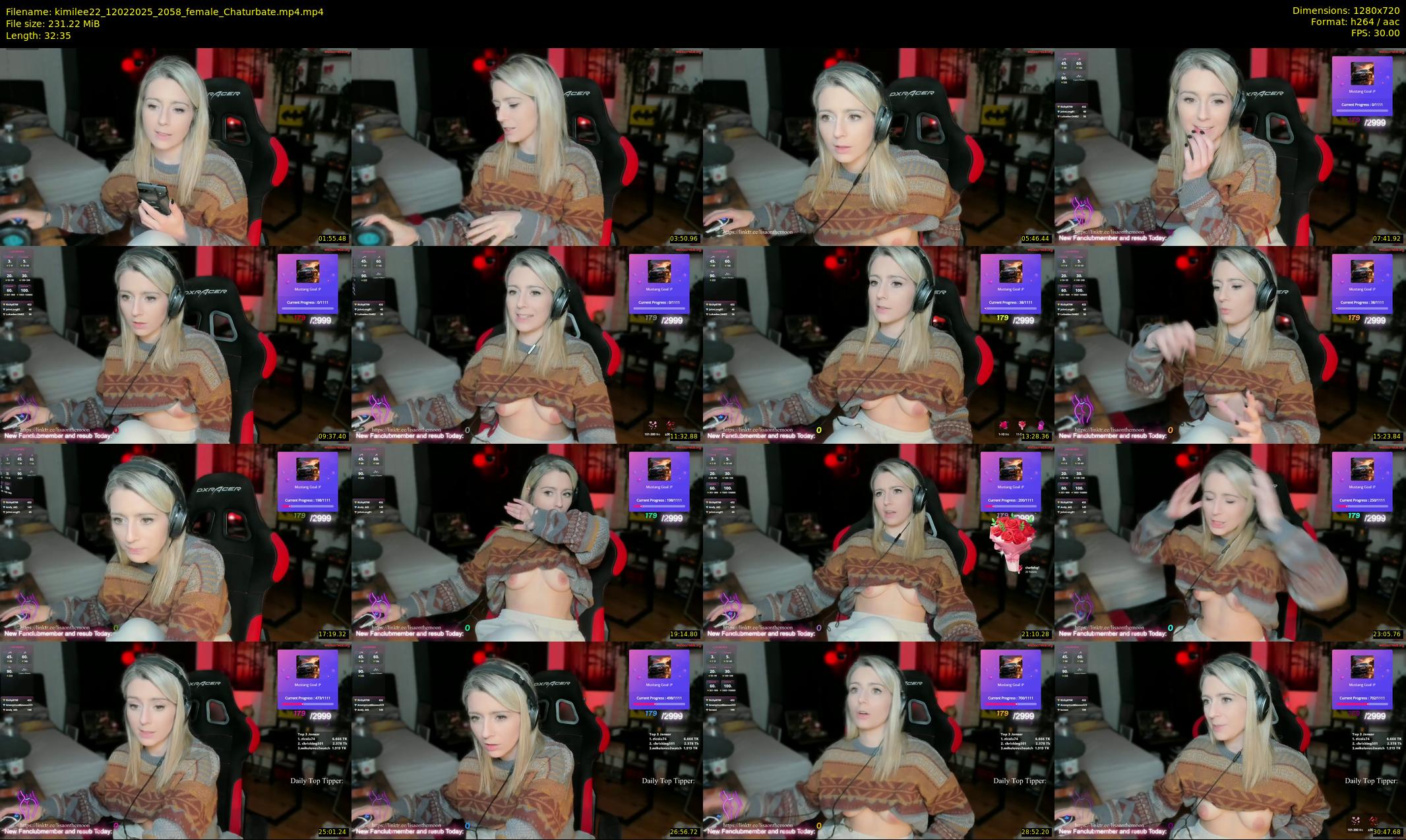 kimilee22 — 33 minute Chaturbate female cam show recording, 720p, Feb 12, 2025
