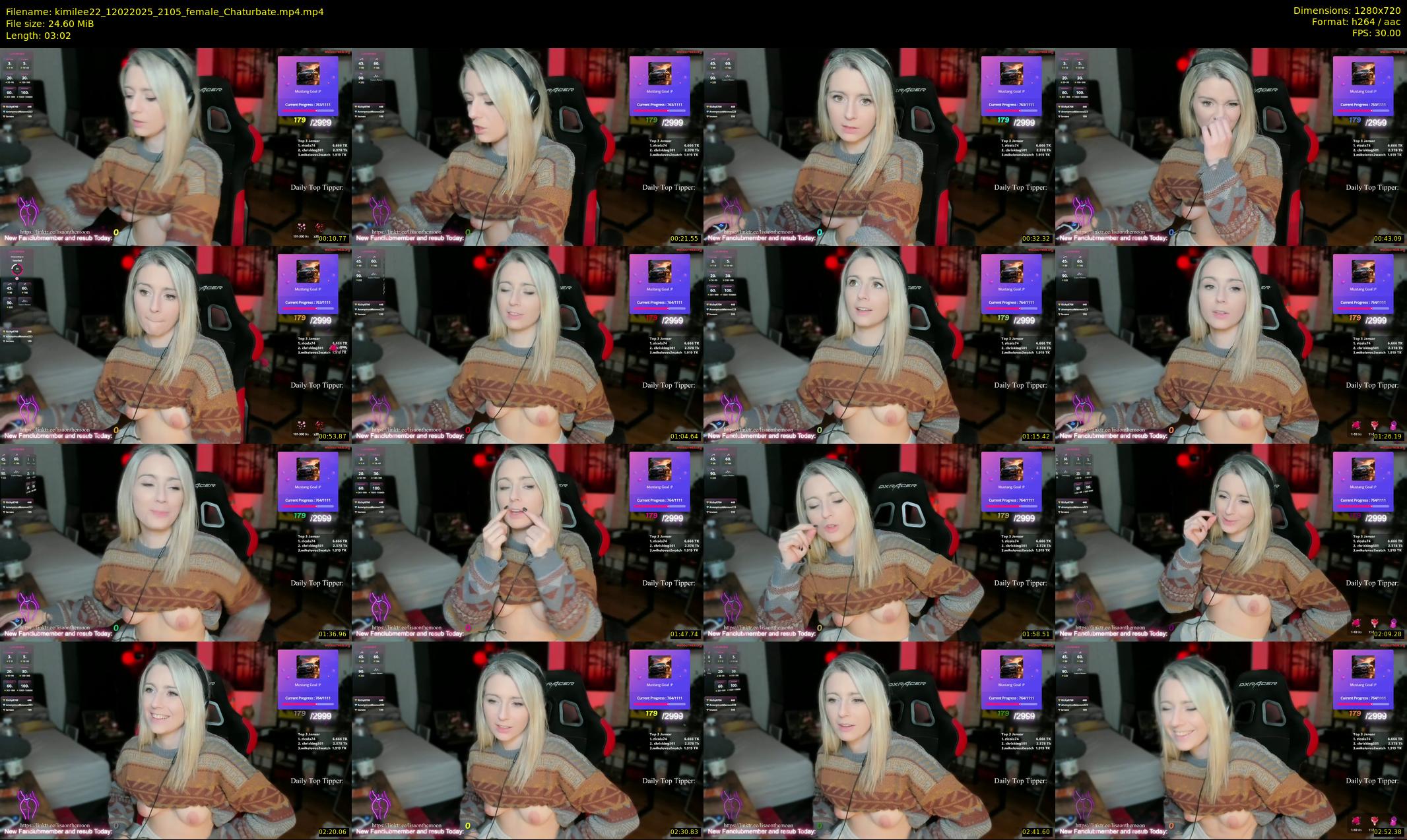 kimilee22 — 4 minute Chaturbate female cam show recording, 720p, Feb 12, 2025