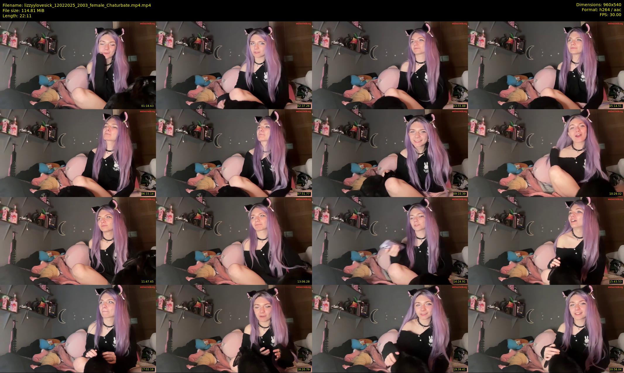 lizzyylovesick — 23 minute Chaturbate female cam show recording, 480p, Feb 12, 2025