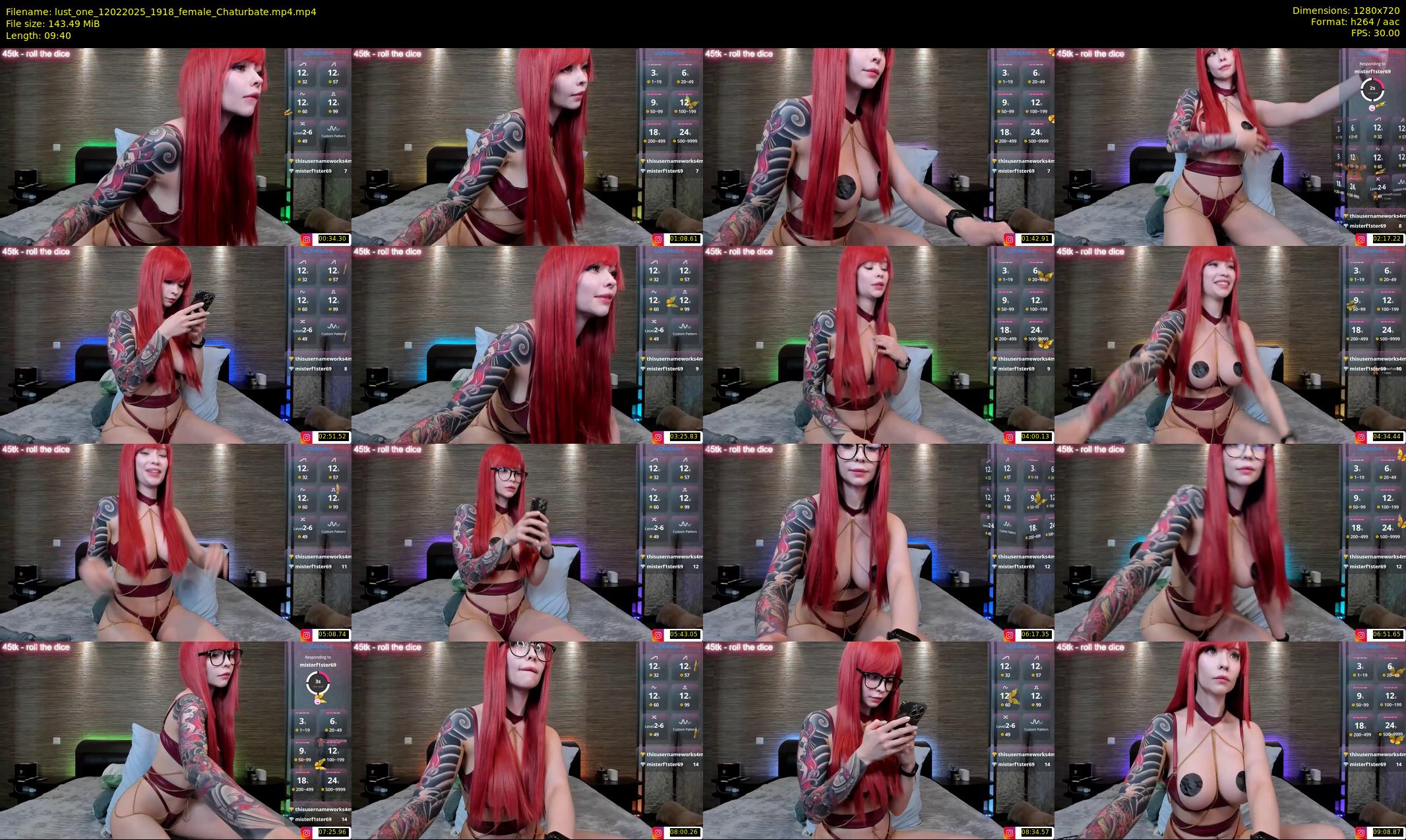 lust_one — 10 minute Chaturbate female cam show recording, 720p, Feb 12, 2025