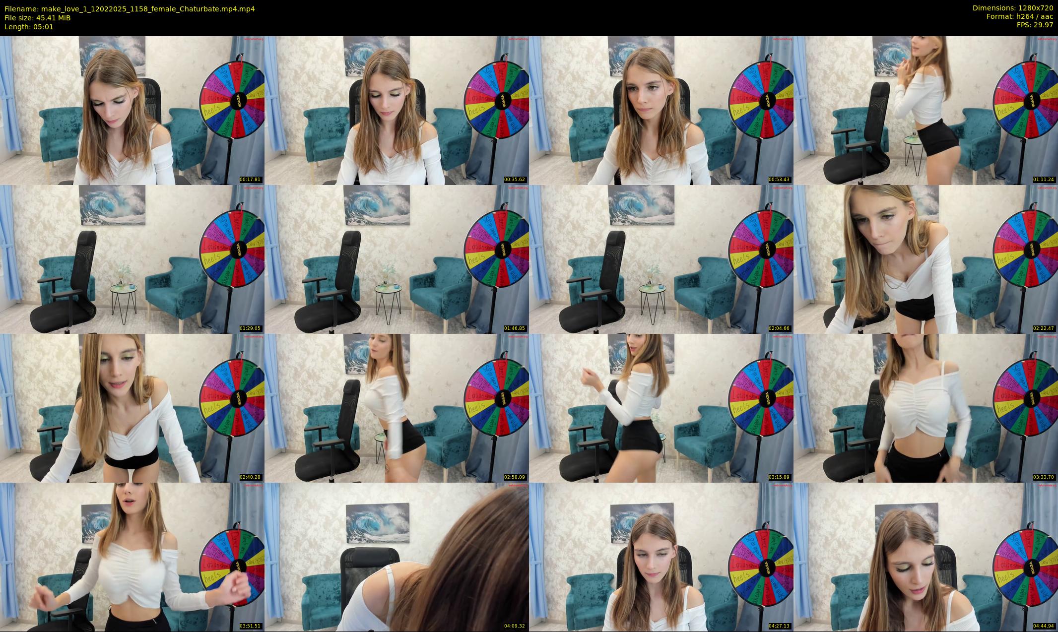 make_love_1 — 6 minute Chaturbate female cam show recording, 720p, Feb 12, 2025
