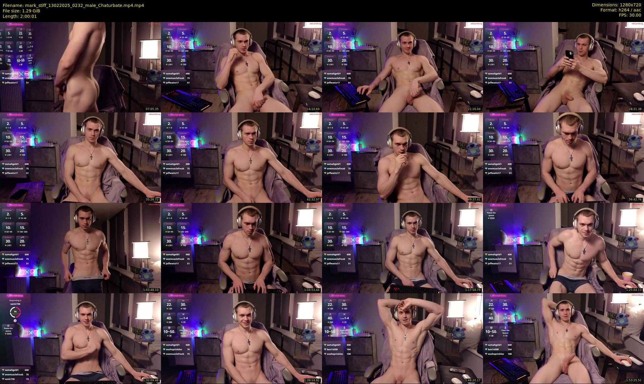 mark_stiff — 121 minute Chaturbate male cam show recording, 720p, Feb 13, 2025