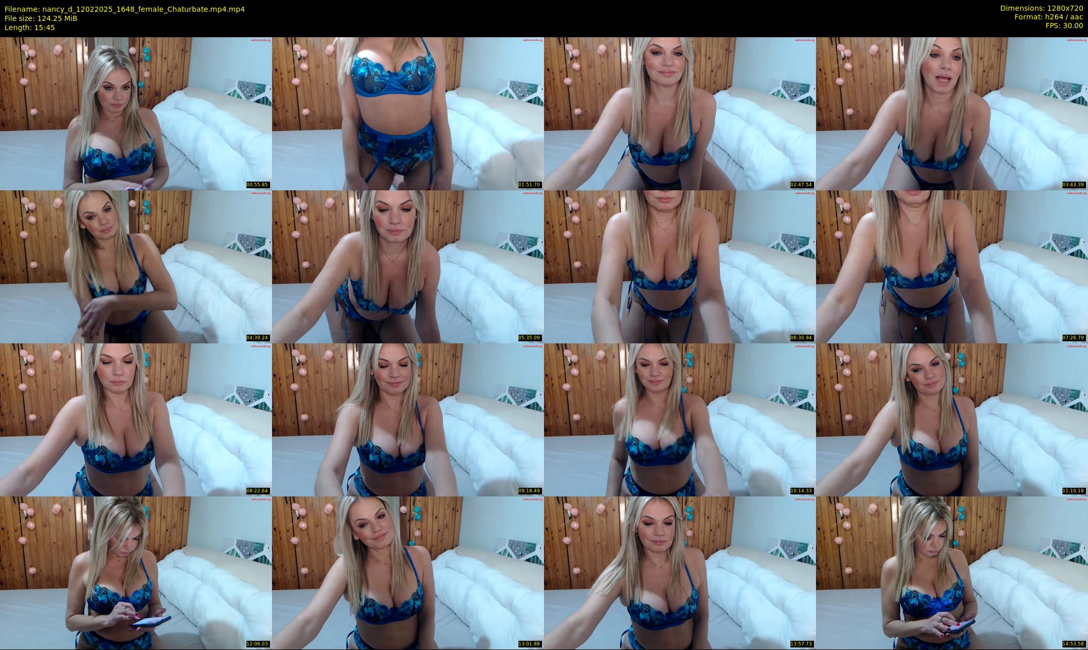 nancy_d — 16 minute Chaturbate female cam show recording, 720p, Feb 12, 2025