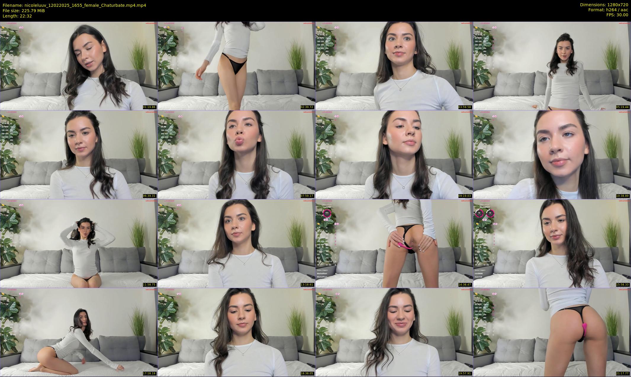 nicoleluuv — 23 minute Chaturbate female cam show recording, 720p, Feb 12, 2025