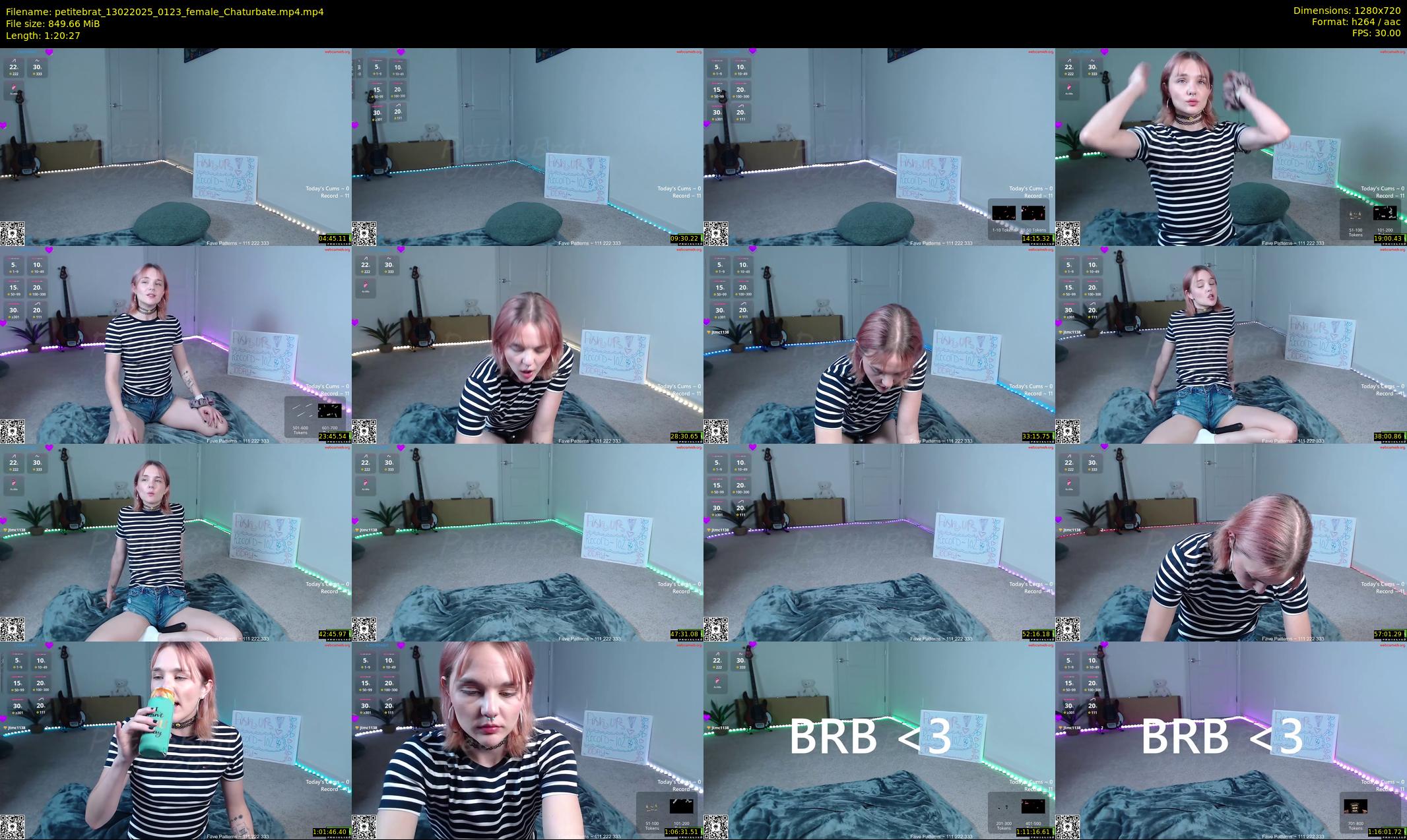 petitebrat — 81 minute Chaturbate female cam show recording, 720p, Feb 13, 2025