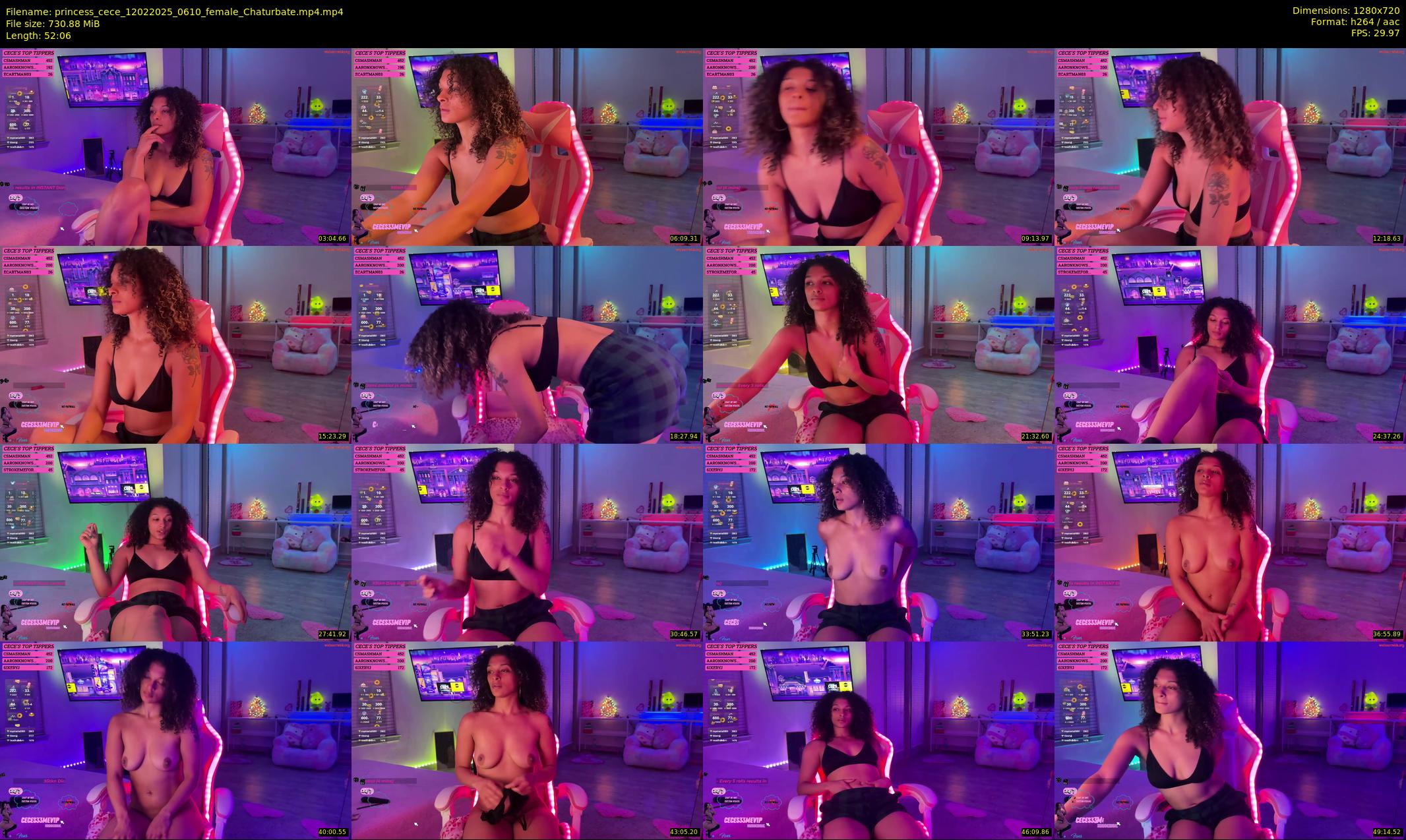 princess_cece — 53 minute Chaturbate female cam show recording, 720p, Feb 12, 2025