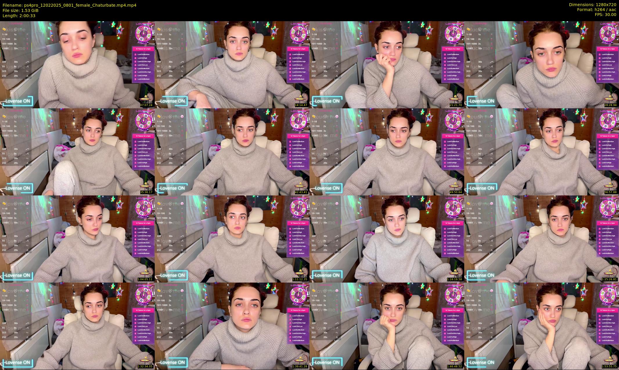 ps4pro — 121 minute Chaturbate female cam show recording, 720p, Feb 12, 2025
