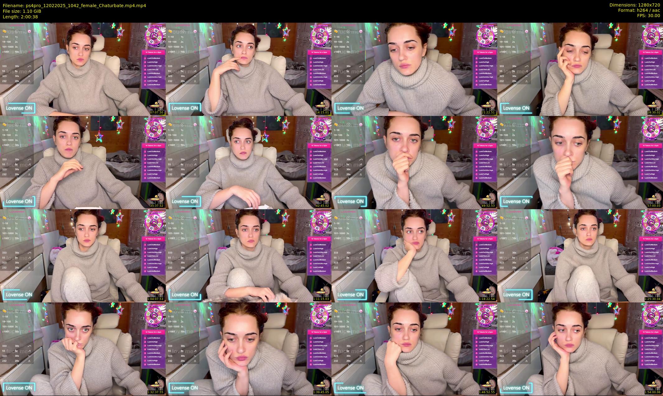 ps4pro — 121 minute Chaturbate female cam show recording, 720p, Feb 12, 2025