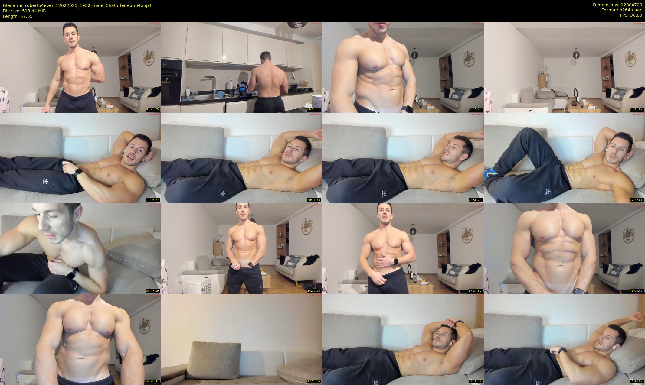 roberto4ever — 58 minute Chaturbate male cam show recording, 720p, Feb 12, 2025