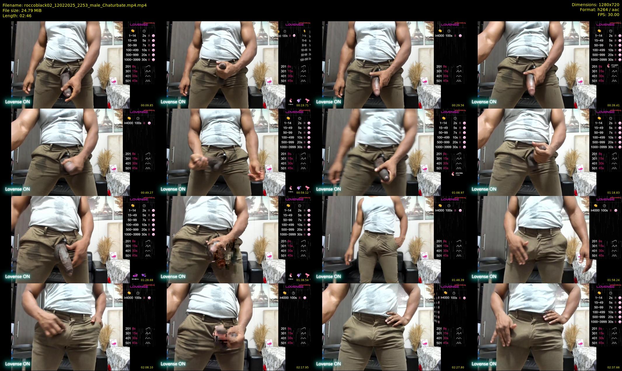 roccoblack02 — 3 minute Chaturbate male cam show recording, 720p, Feb 12, 2025