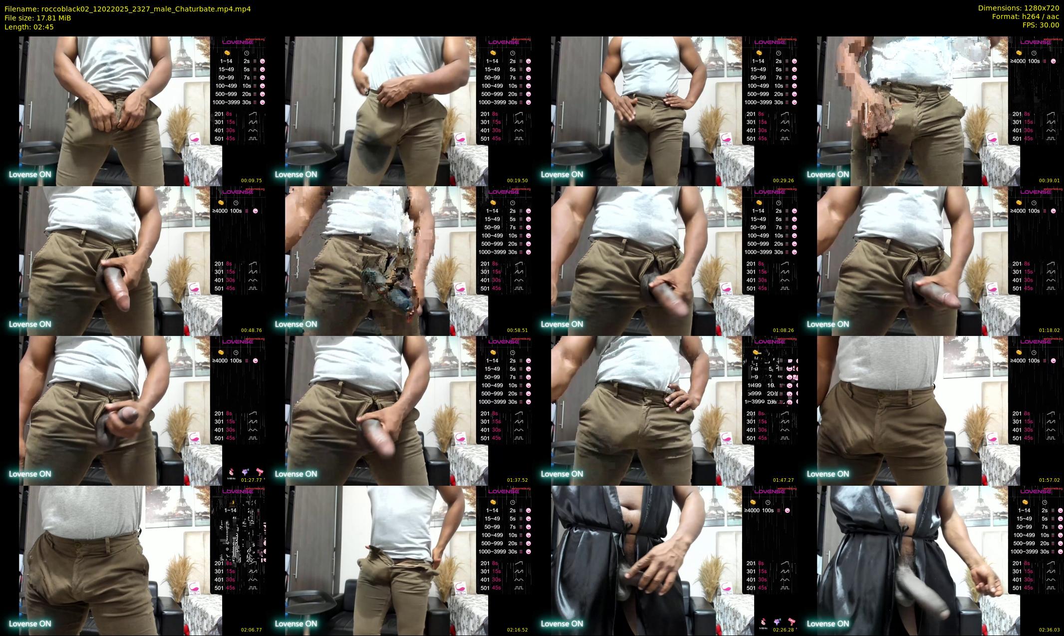roccoblack02 — 3 minute Chaturbate male cam show recording, 720p, Feb 12, 2025
