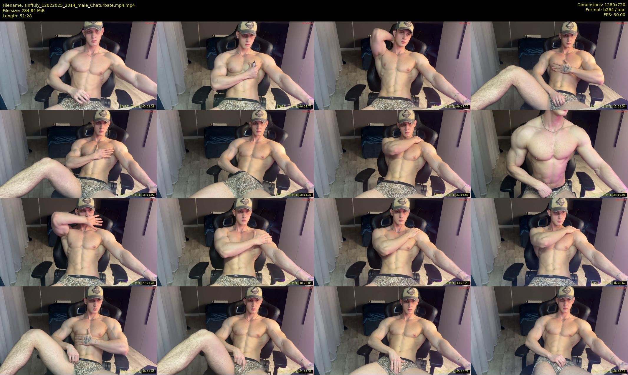 sinffuly — 52 minute Chaturbate male cam show recording, 720p, Feb 12, 2025