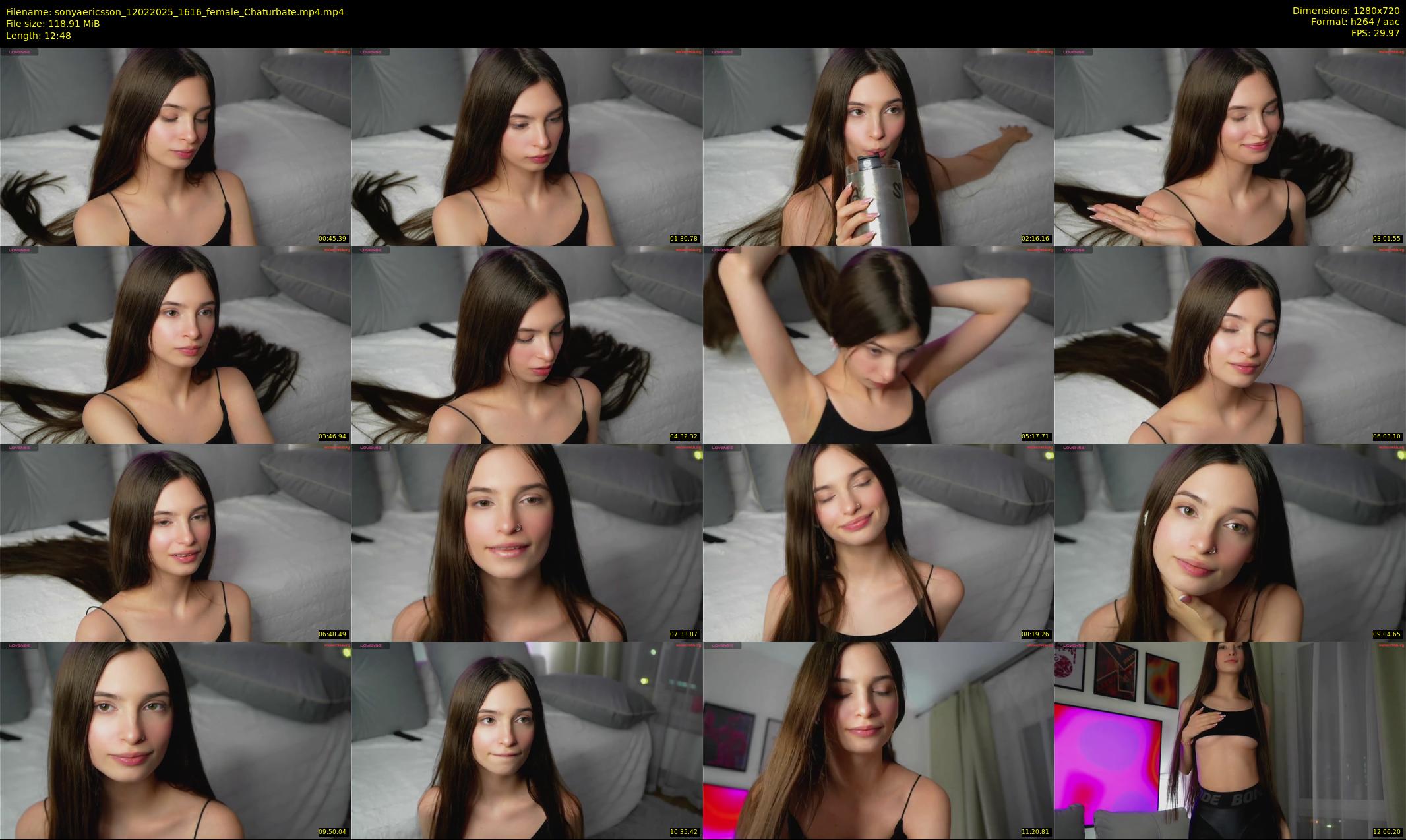 sonyaericsson — 13 minute Chaturbate female cam show recording, 720p, Feb 12, 2025