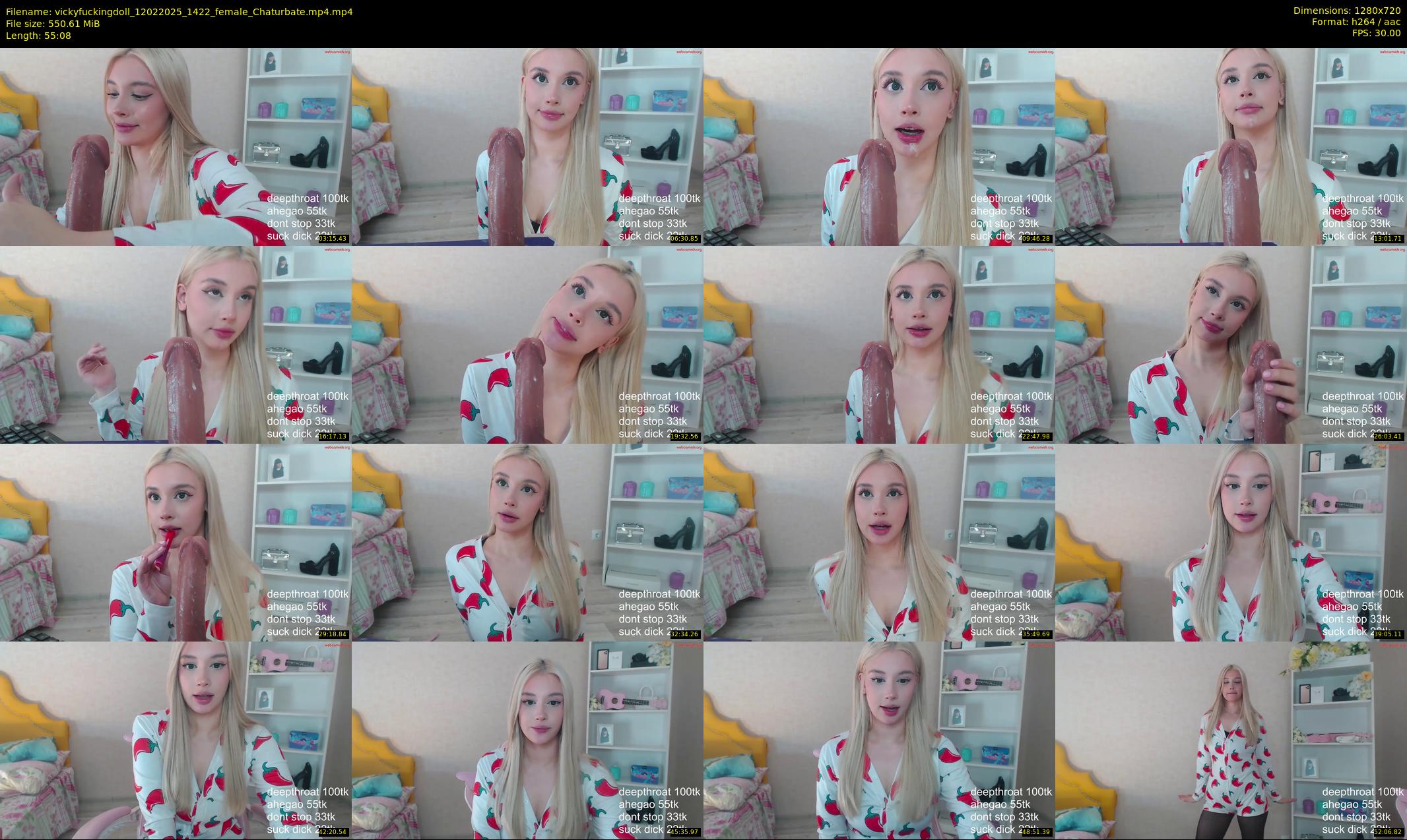 vickyfuckingdoll — 56 minute Chaturbate female cam show recording, 720p, Feb 12, 2025