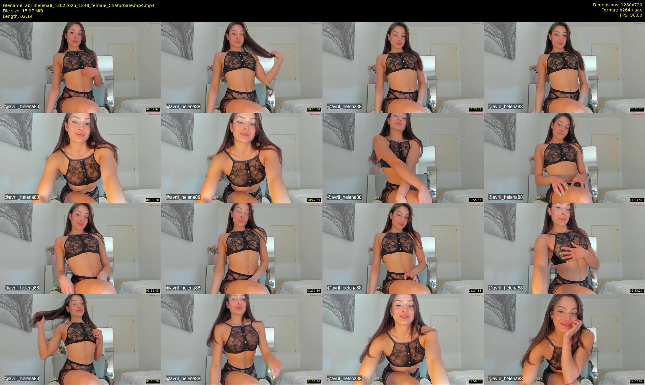 abrilhelena8 — 3 minute Chaturbate female cam show recording, 720p, Feb 13, 2025
