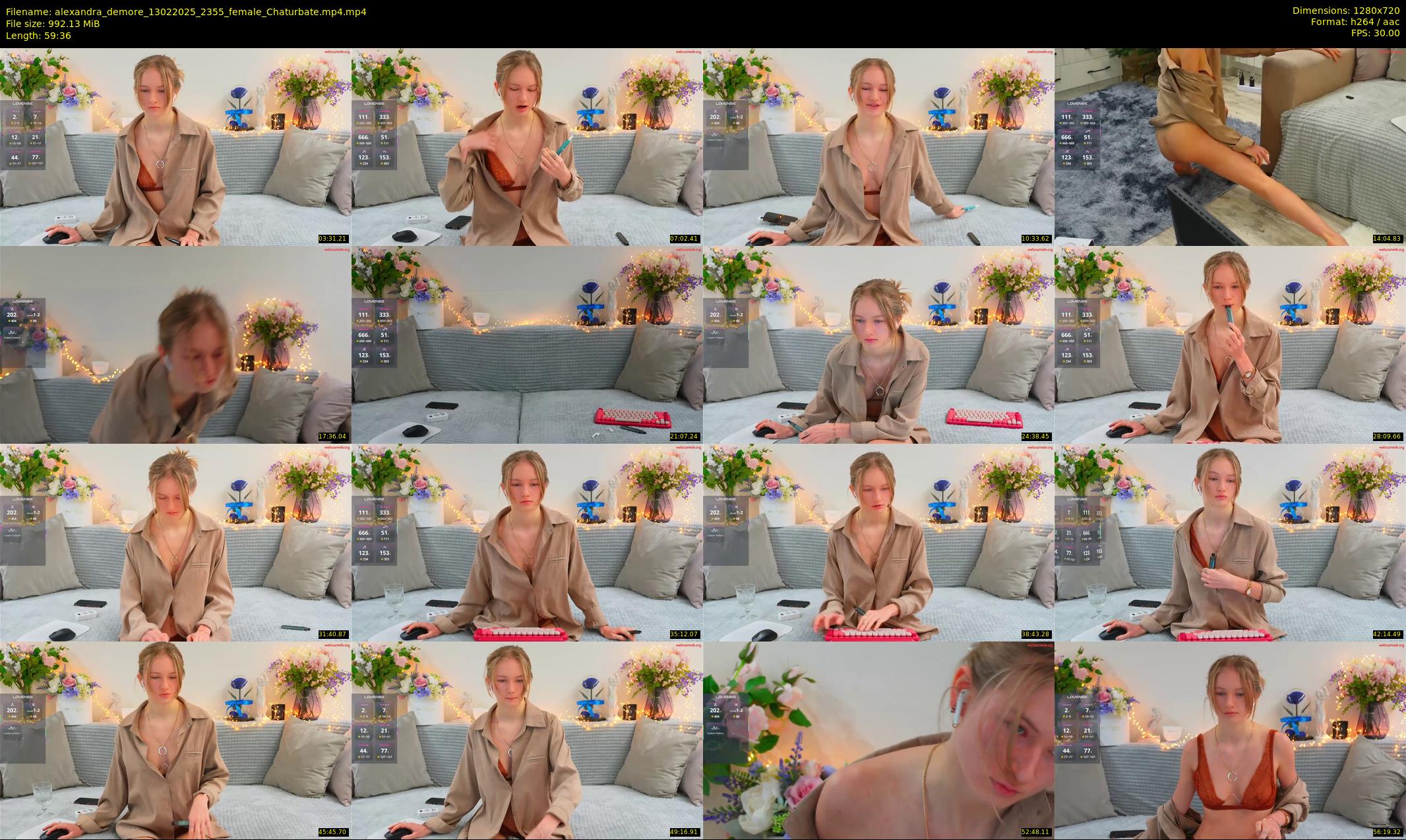 alexandra_demore — 60 minute Chaturbate female cam show recording, 720p, Feb 13, 2025