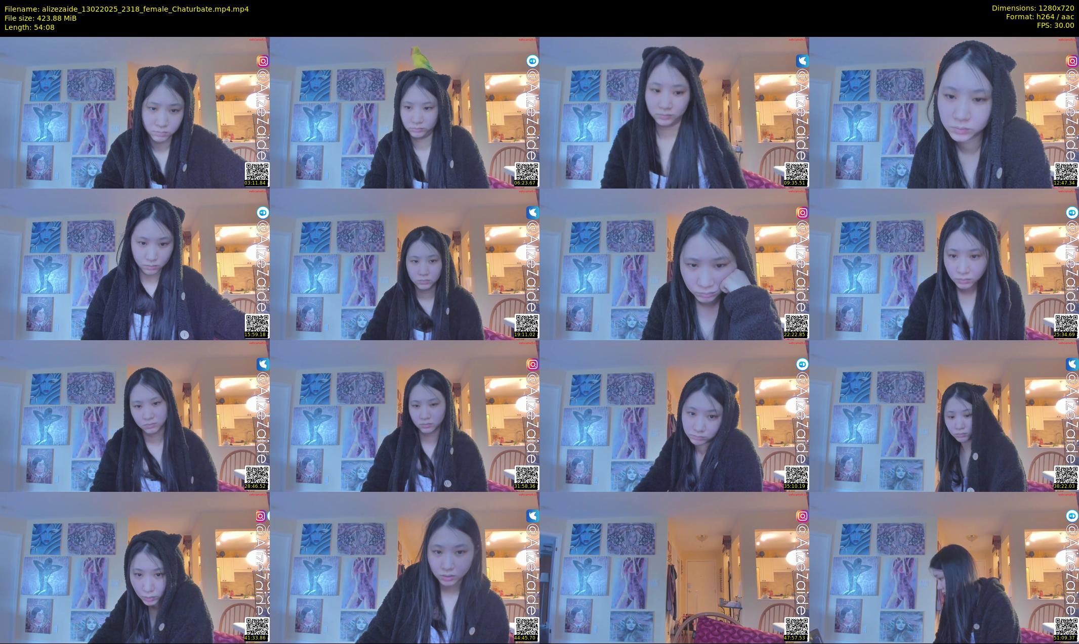 alizezaide — 55 minute Chaturbate female cam show recording, 720p, Feb 13, 2025