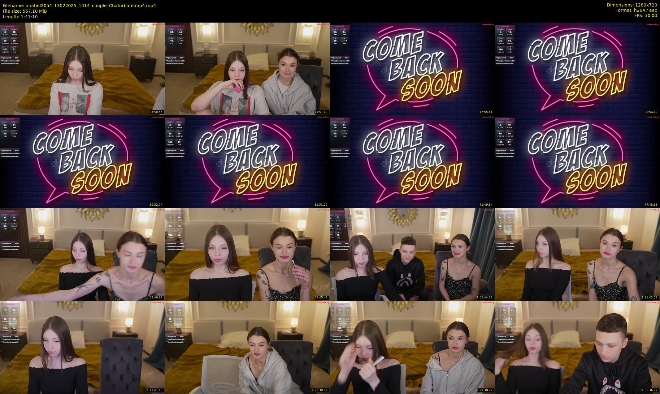 anabel2054 — 102 minute Chaturbate female cam show recording, 720p, Feb 13, 2025