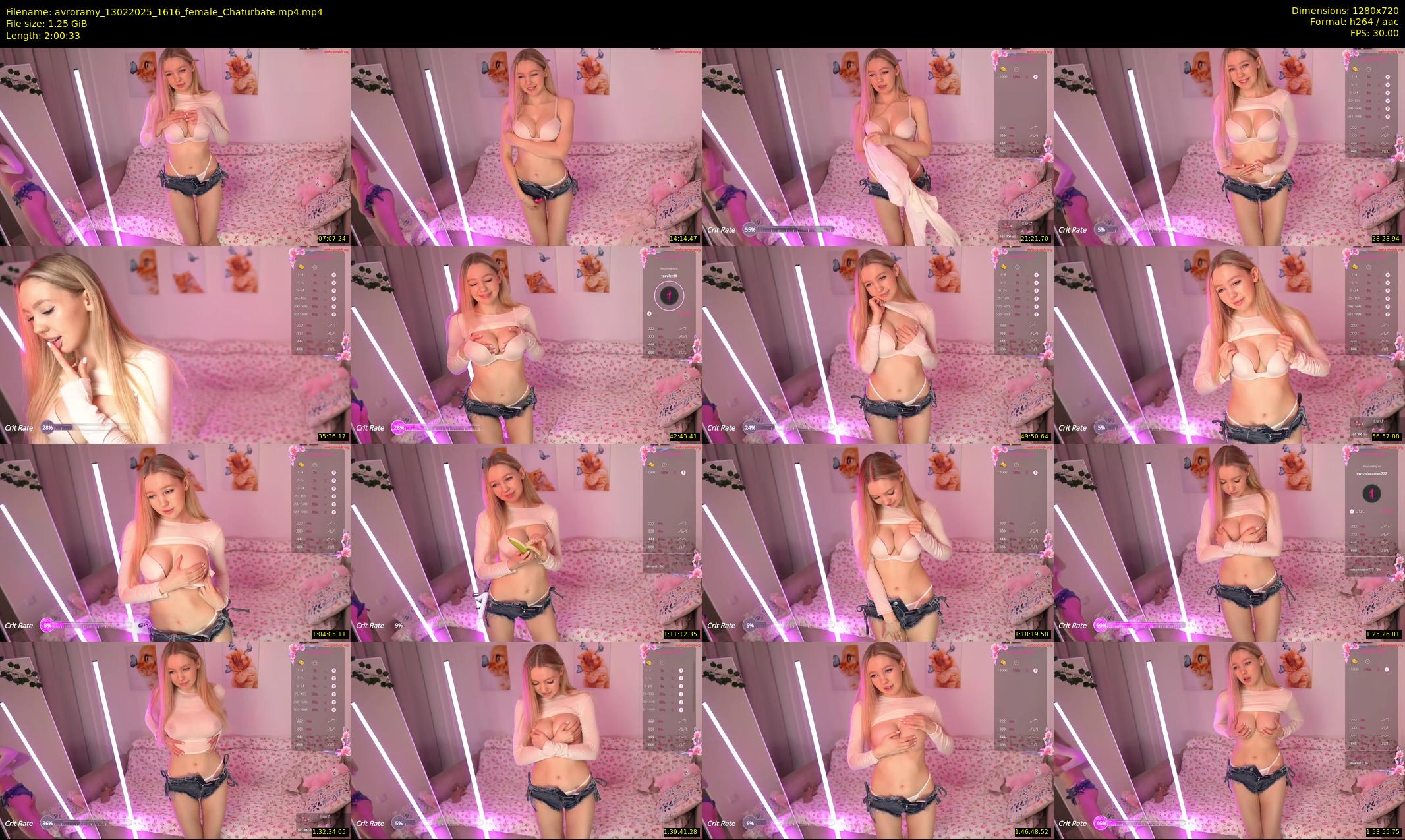 avroramy — 121 minute Chaturbate female cam show recording, 720p, Feb 13, 2025