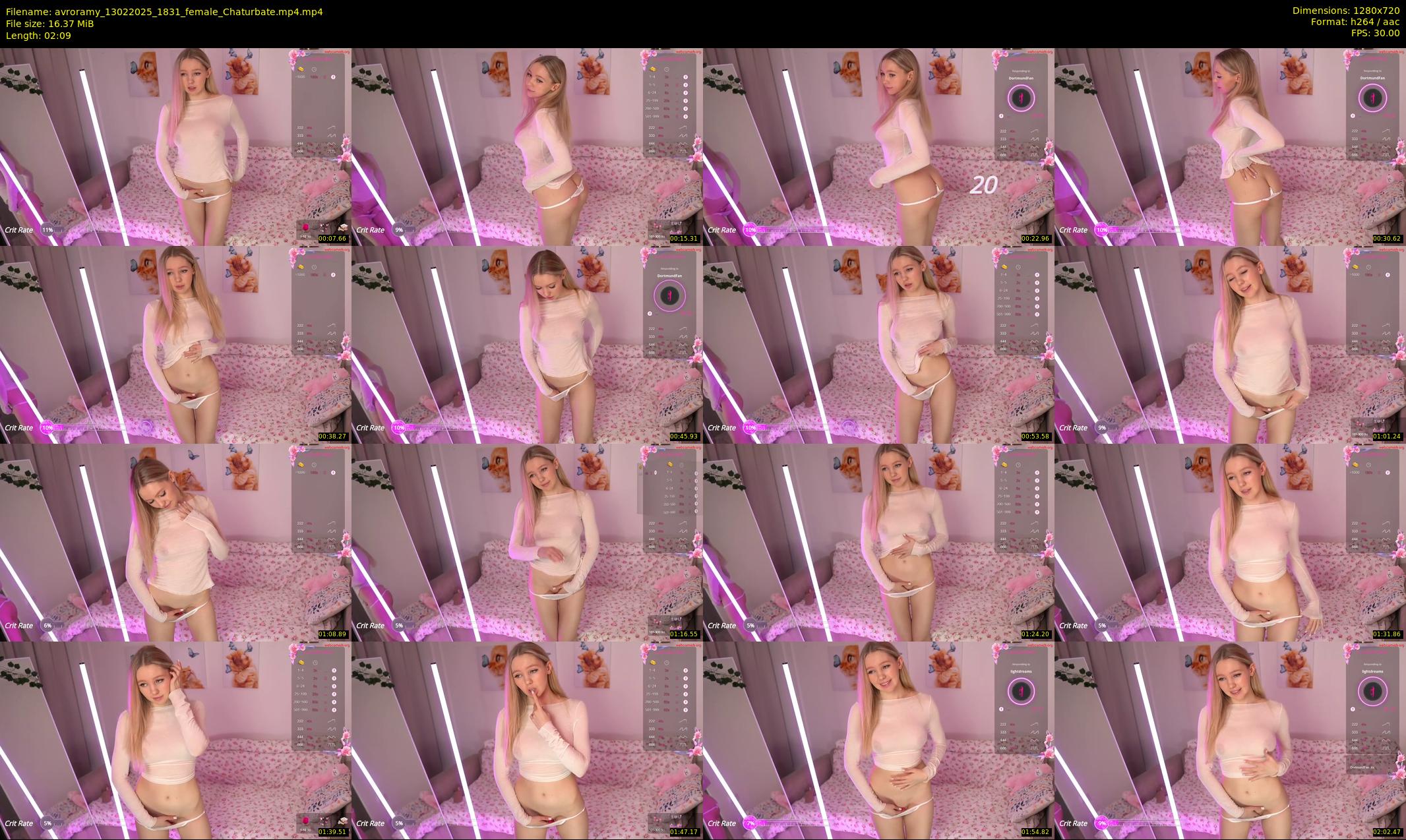 avroramy — 3 minute Chaturbate female cam show recording, 720p, Feb 13, 2025