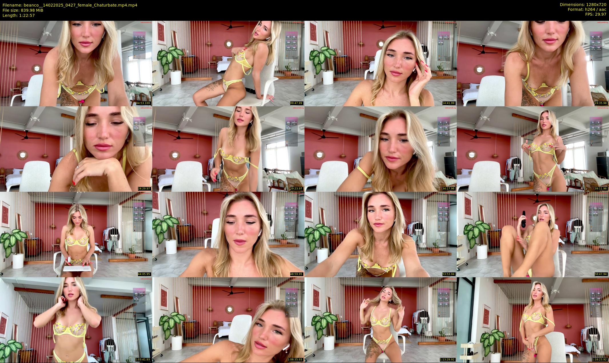 beanco_ — 83 minute Chaturbate female cam show recording, 720p, Feb 14, 2025