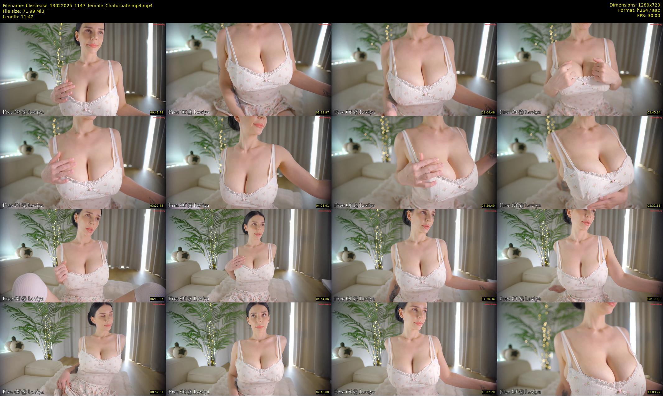 blisstease — 12 minute Chaturbate female cam show recording, 720p, Feb 13, 2025