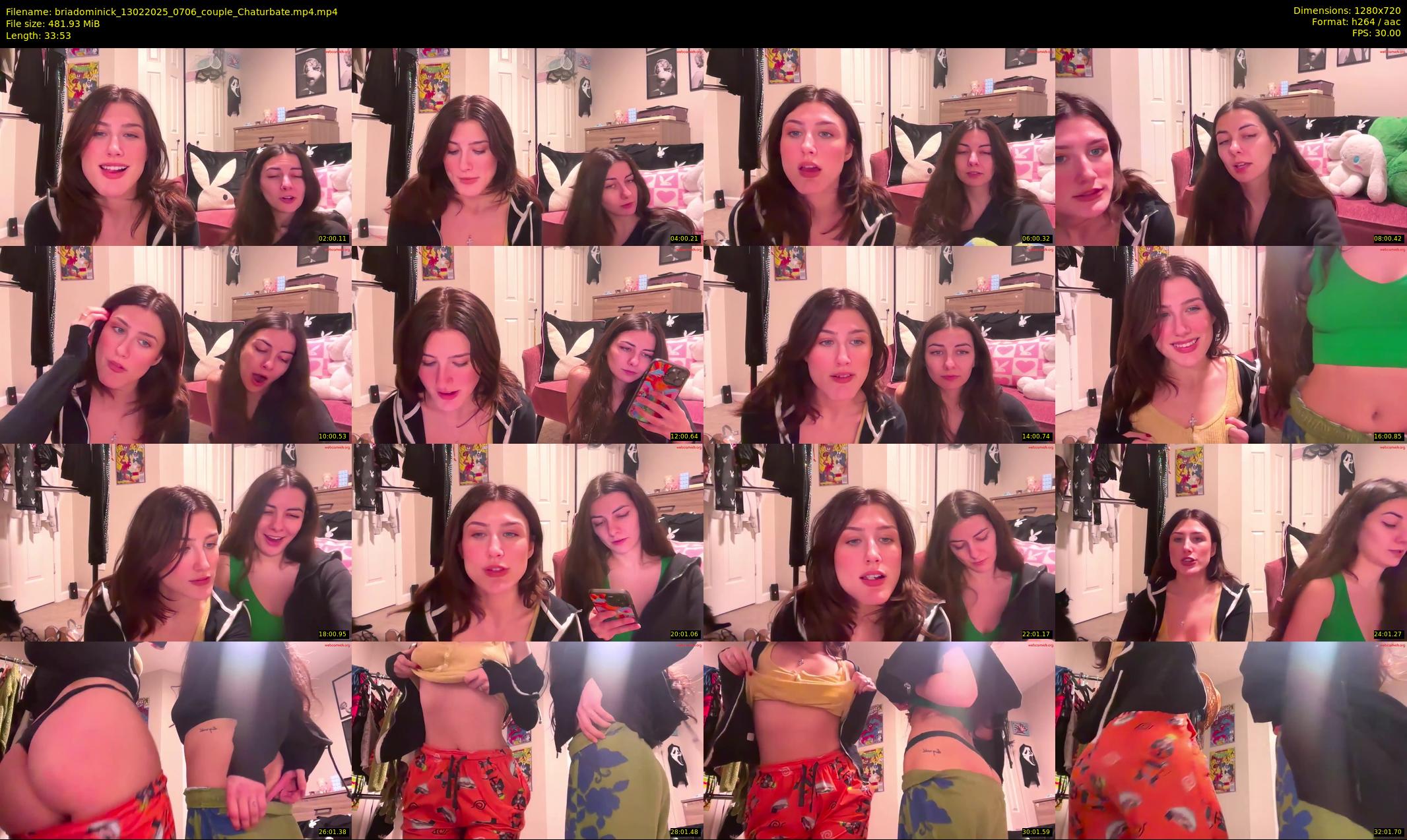 briadominick — 34 minute Chaturbate couple cam show recording, 720p, Feb 13, 2025