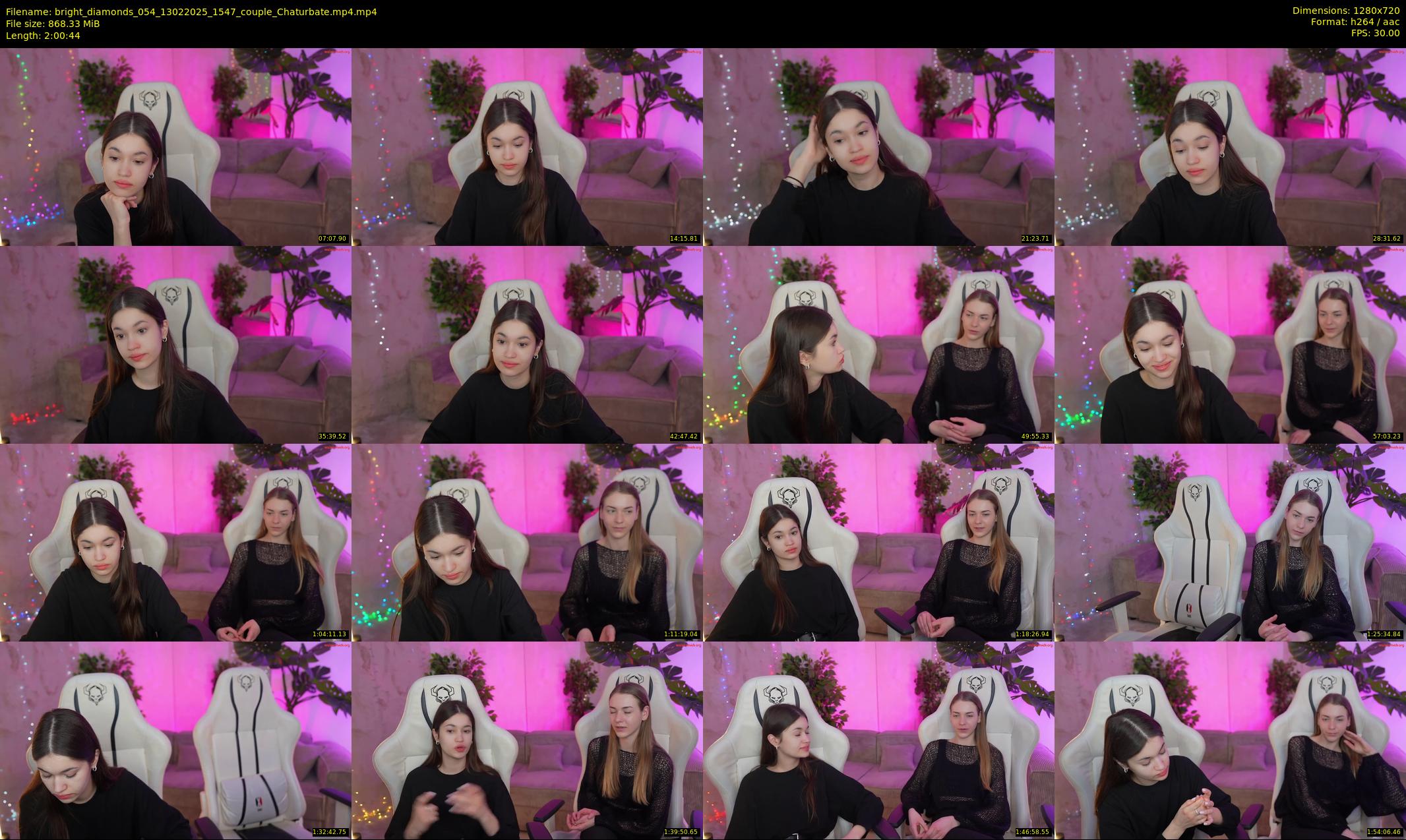 bright_diamonds_054 — 121 minute Chaturbate couple cam show recording, 720p, Feb 13, 2025