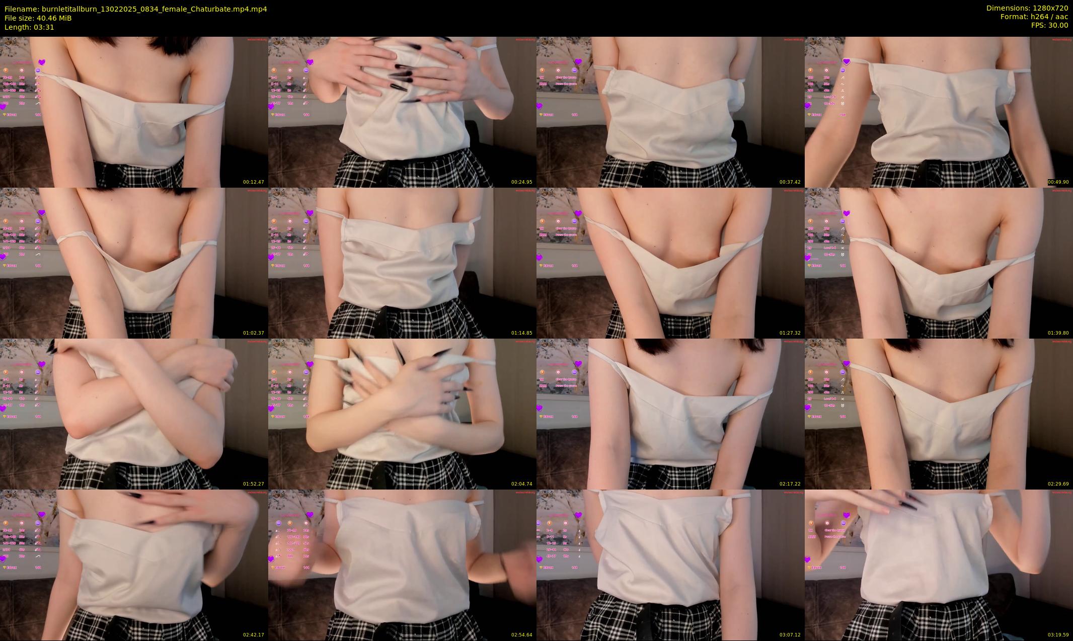 burnletitallburn — 4 minute Chaturbate female cam show recording, 720p, Feb 13, 2025