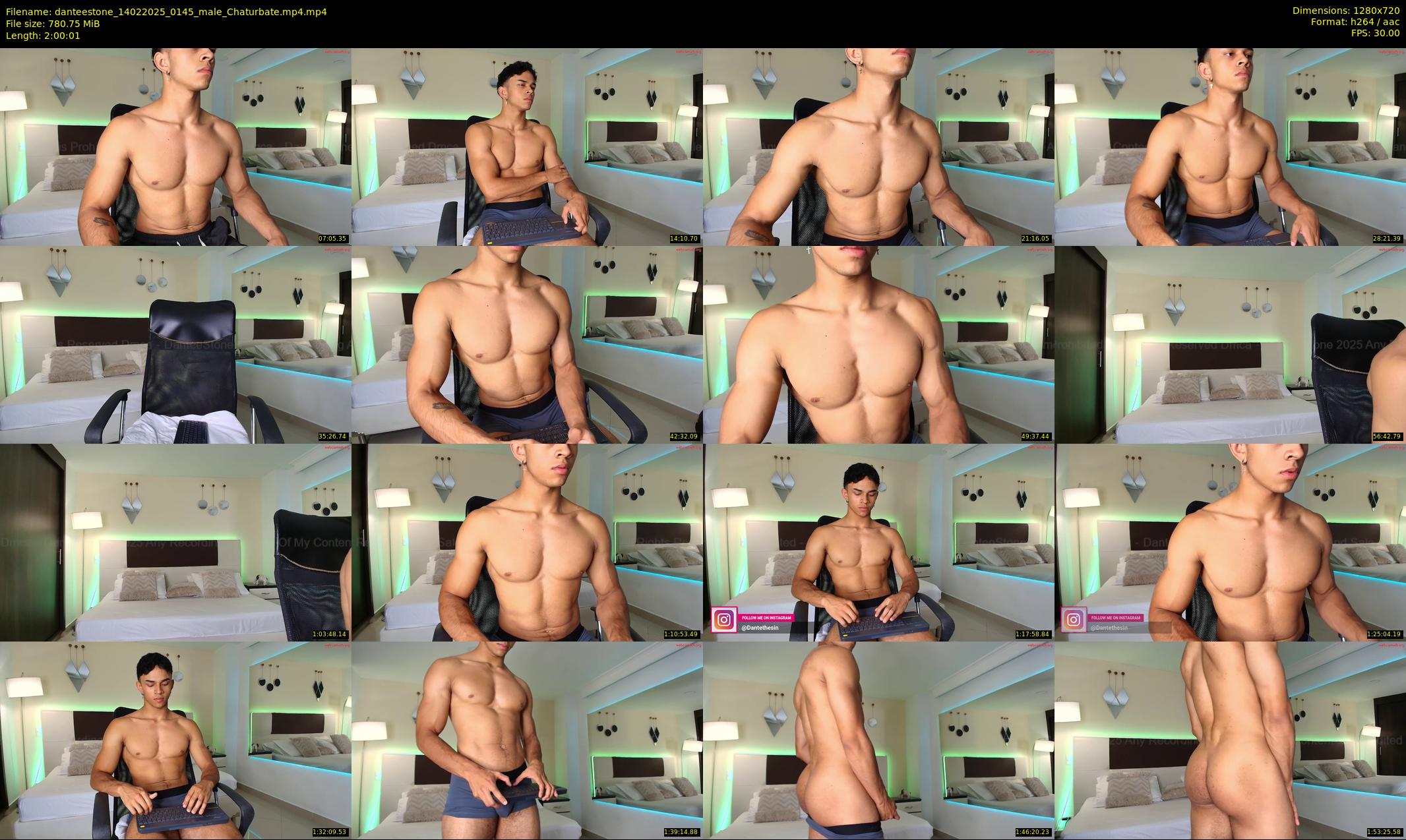 danteestone — 121 minute Chaturbate male cam show recording, 720p, Feb 14, 2025