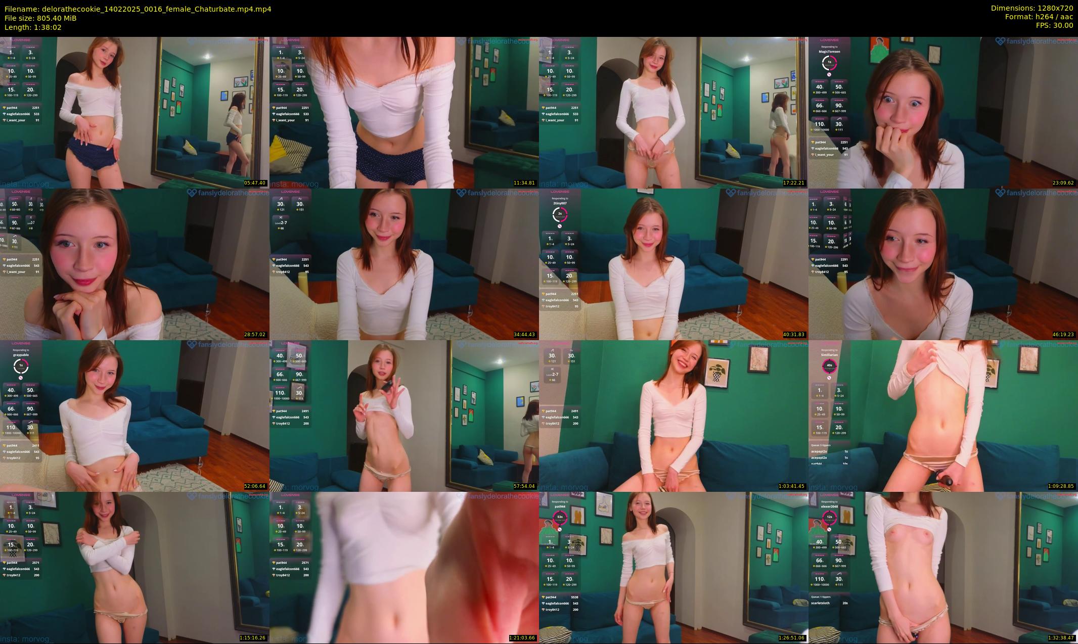 delorathecookie — 99 minute Chaturbate female cam show recording, 720p, Feb 14, 2025