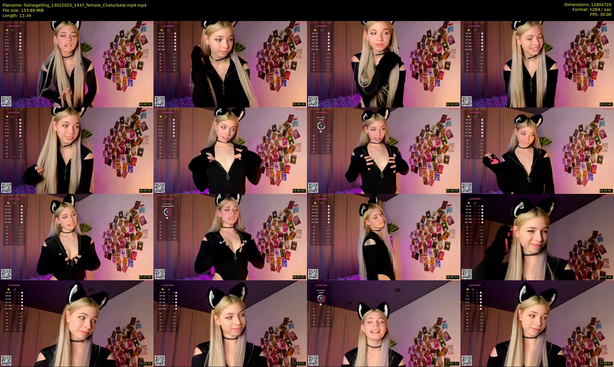 falinegelling — 14 minute Chaturbate female cam show recording, 720p, Feb 13, 2025